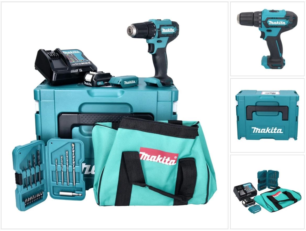 Makita Akku-Bohrschrauber 12 V DF333DSAX6 2AH