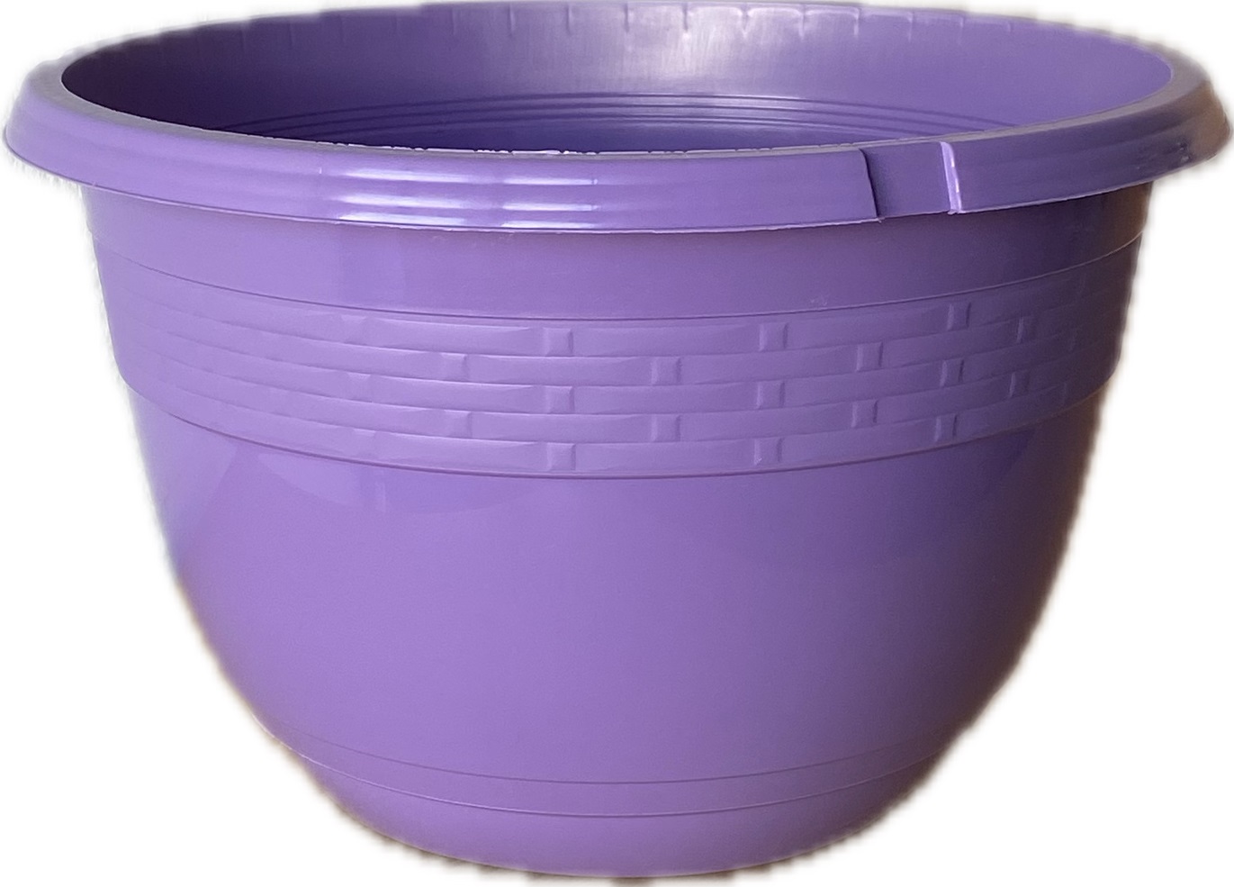 Kwv Blumenampel mit Rattanmuster, 25 cm, violett