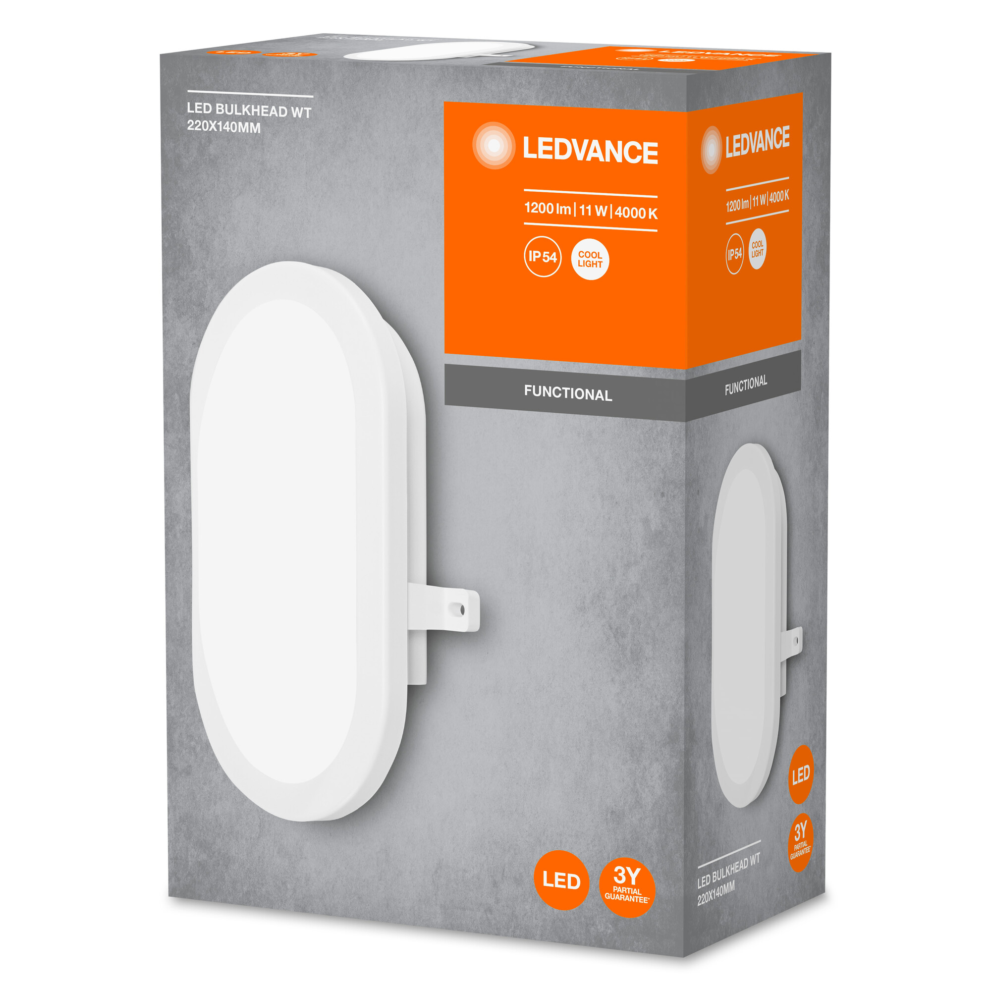 LEDVANCE Deckenleuchte LED Bulkhead, 11W, 4000K White