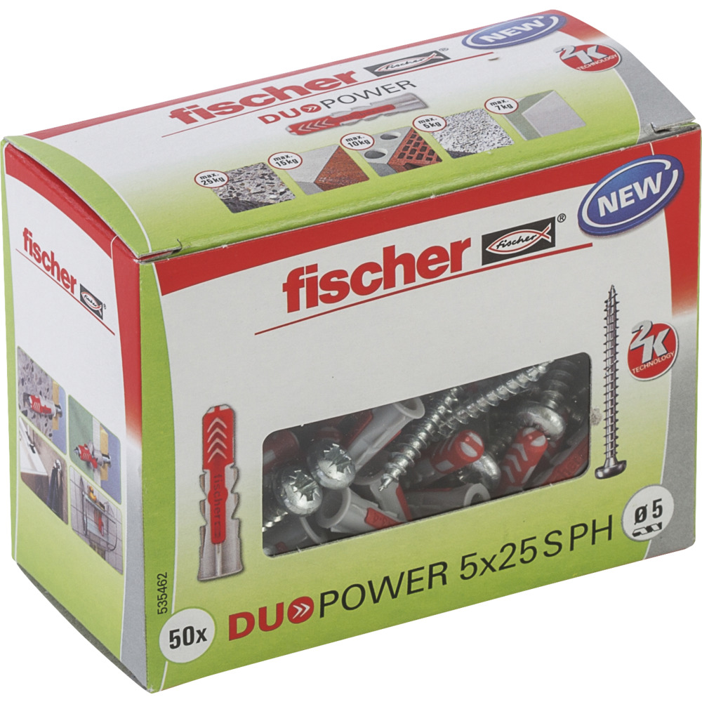 fischer DuoPower 5 x 25 PH LD mit Panhead-Schraube