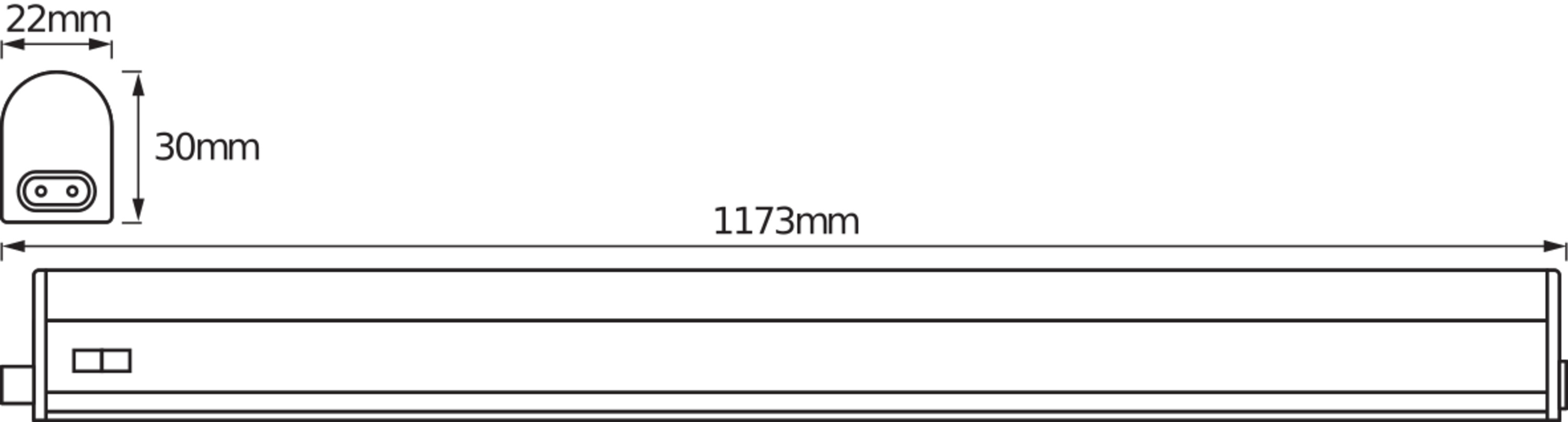 LEDVANCE Lichtleiste LED Switch Batten, 1200 mm, 14W, 3000K