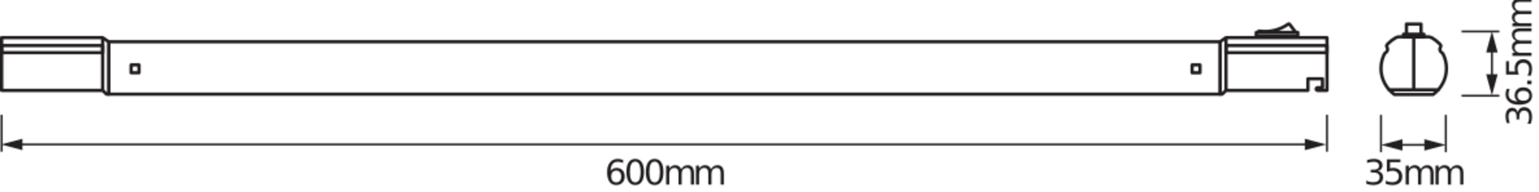 LEDVANCE Lichtleiste TubeKIT LED, 600 mm, 8.9W, 3000K