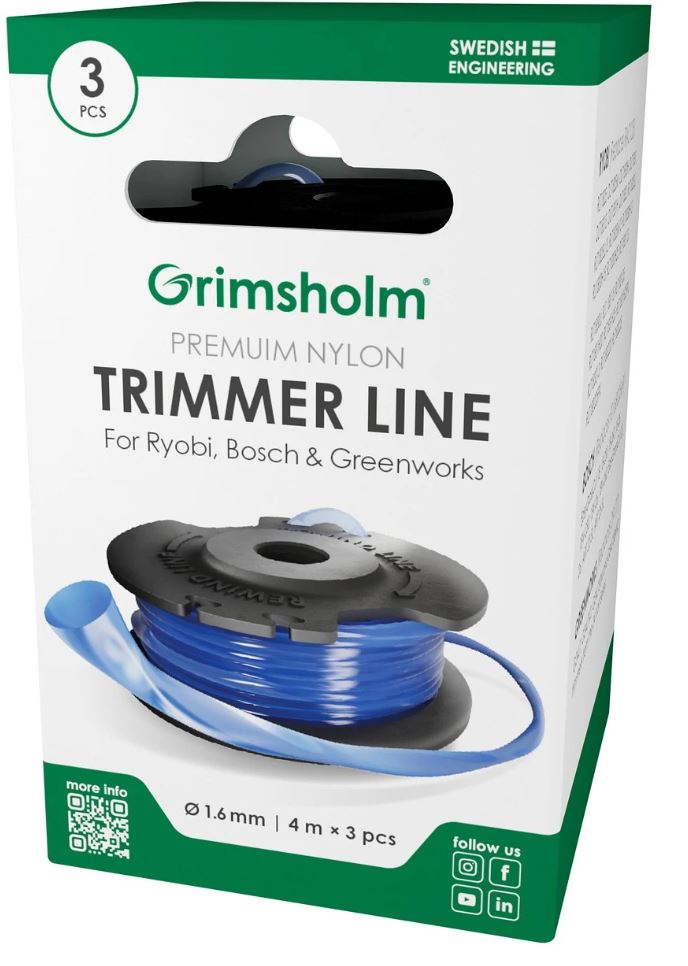 Grimsholm Trimmerdraht und Kassette, 4 m