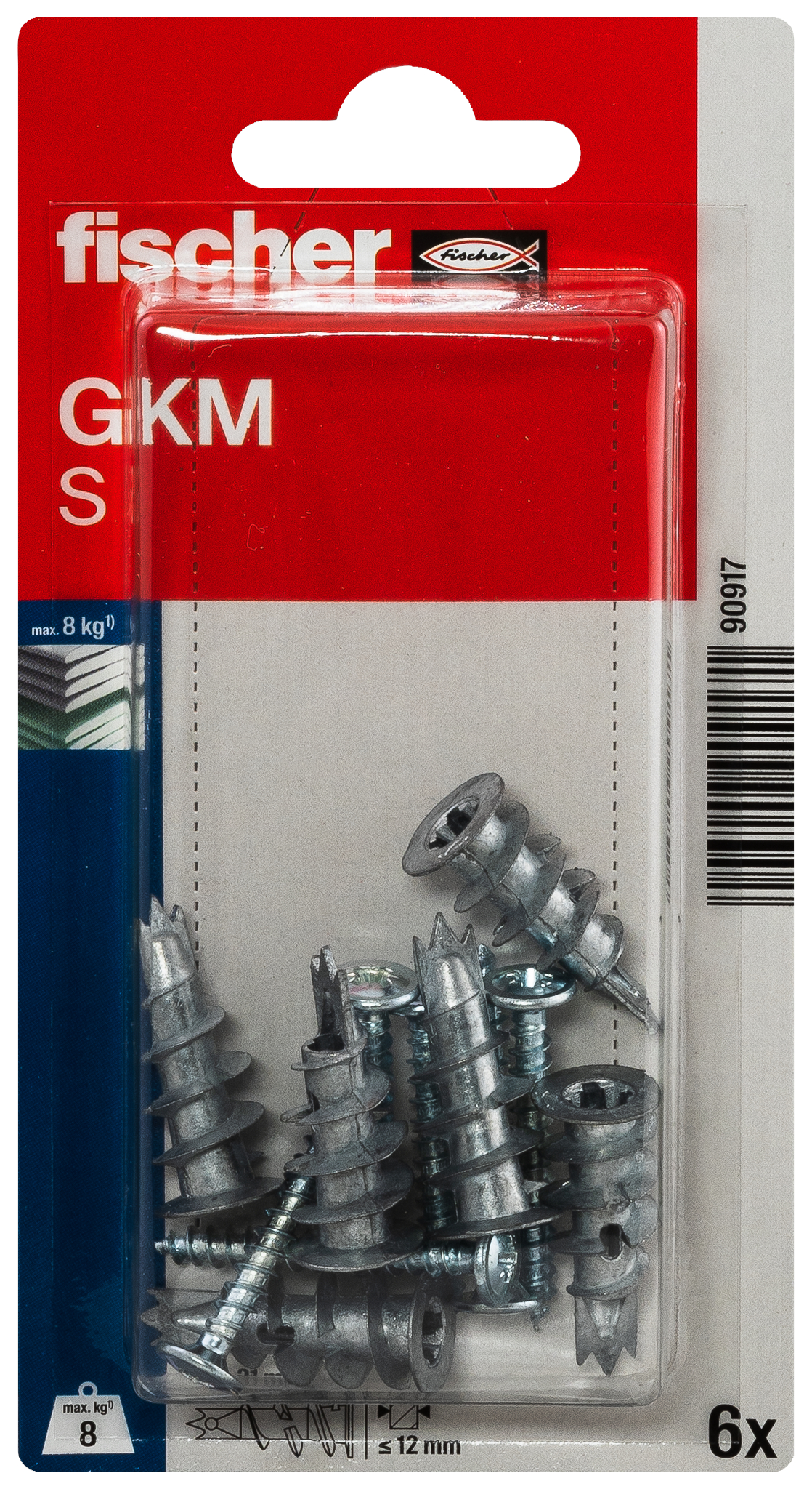 fischer Gipskartondübel Metall GKM S K (6)