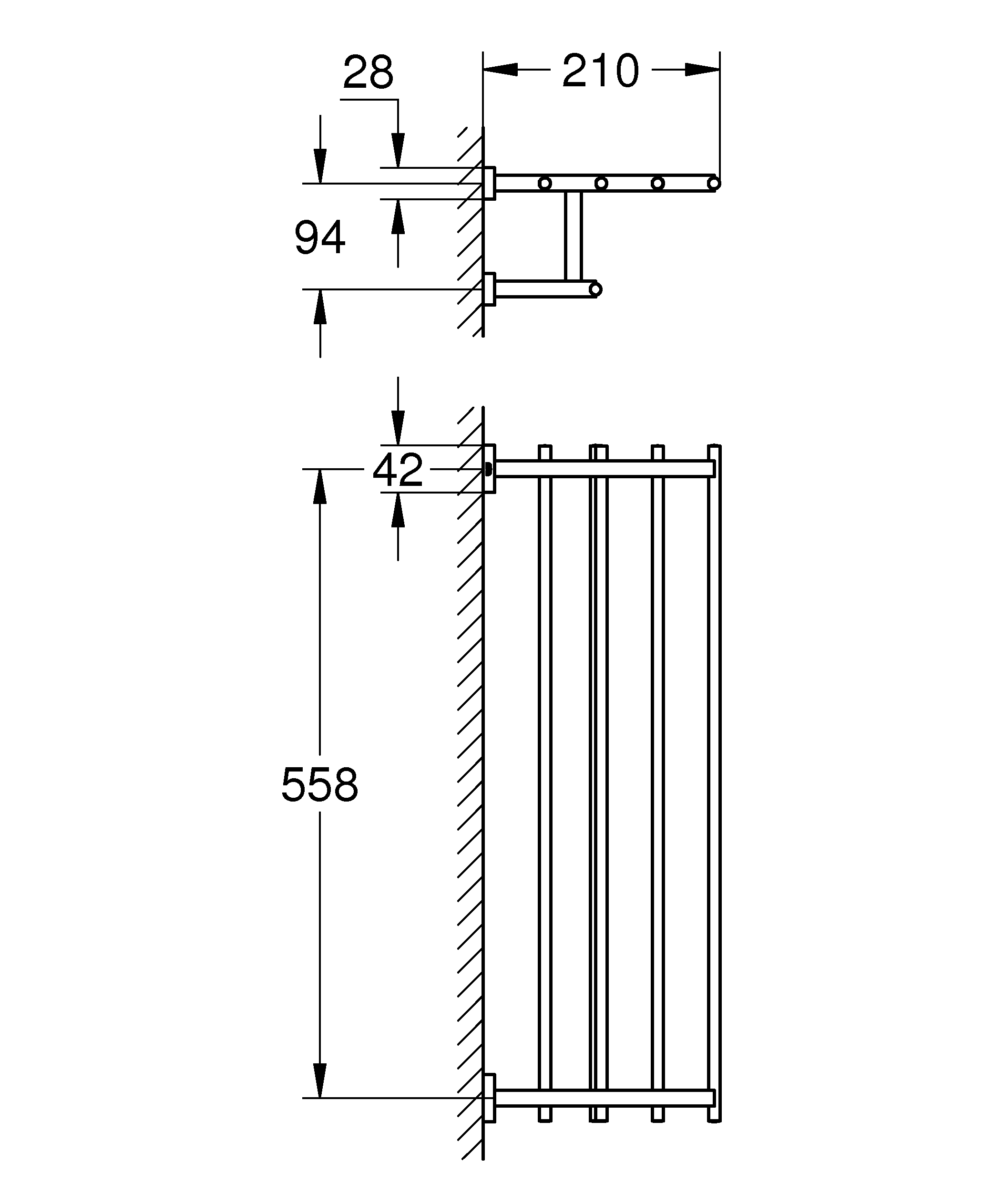 FRIEDRICH GROHE  MULTI-BADETUCHHALTER 600MM