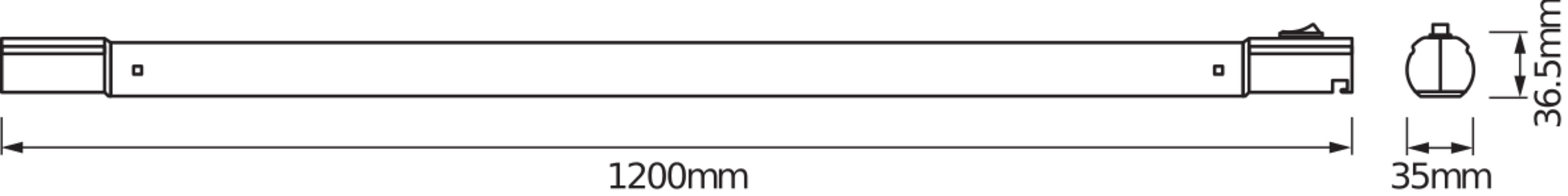 LEDVANCE Lichtleiste TubeKIT LED, 1200 mm, 19W, 3000K