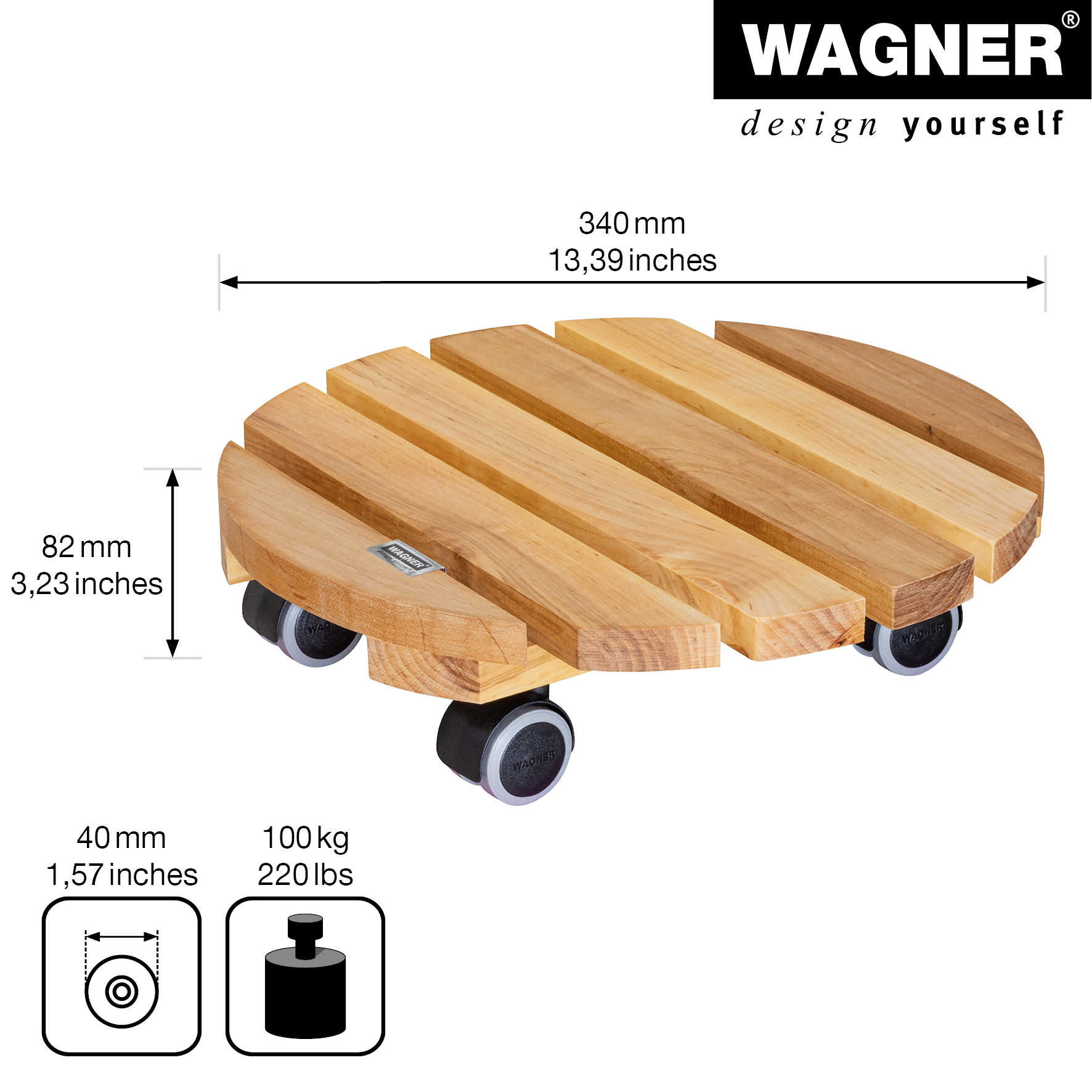 MULTI ROLLER ERLE ERLE/GEÖLT 34CM 