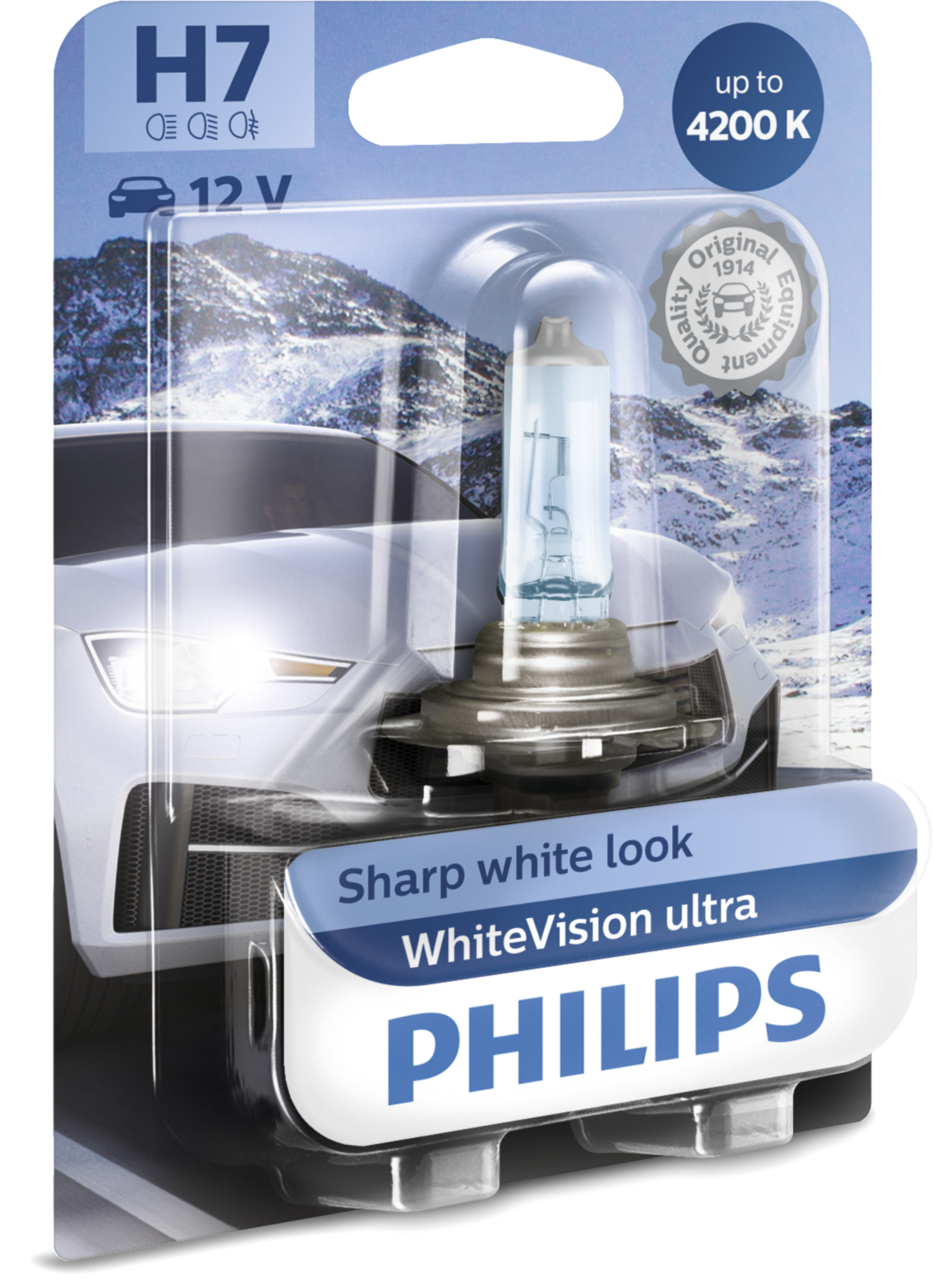 Philips Scheinwerferlampe H7 WhiteVision ultra