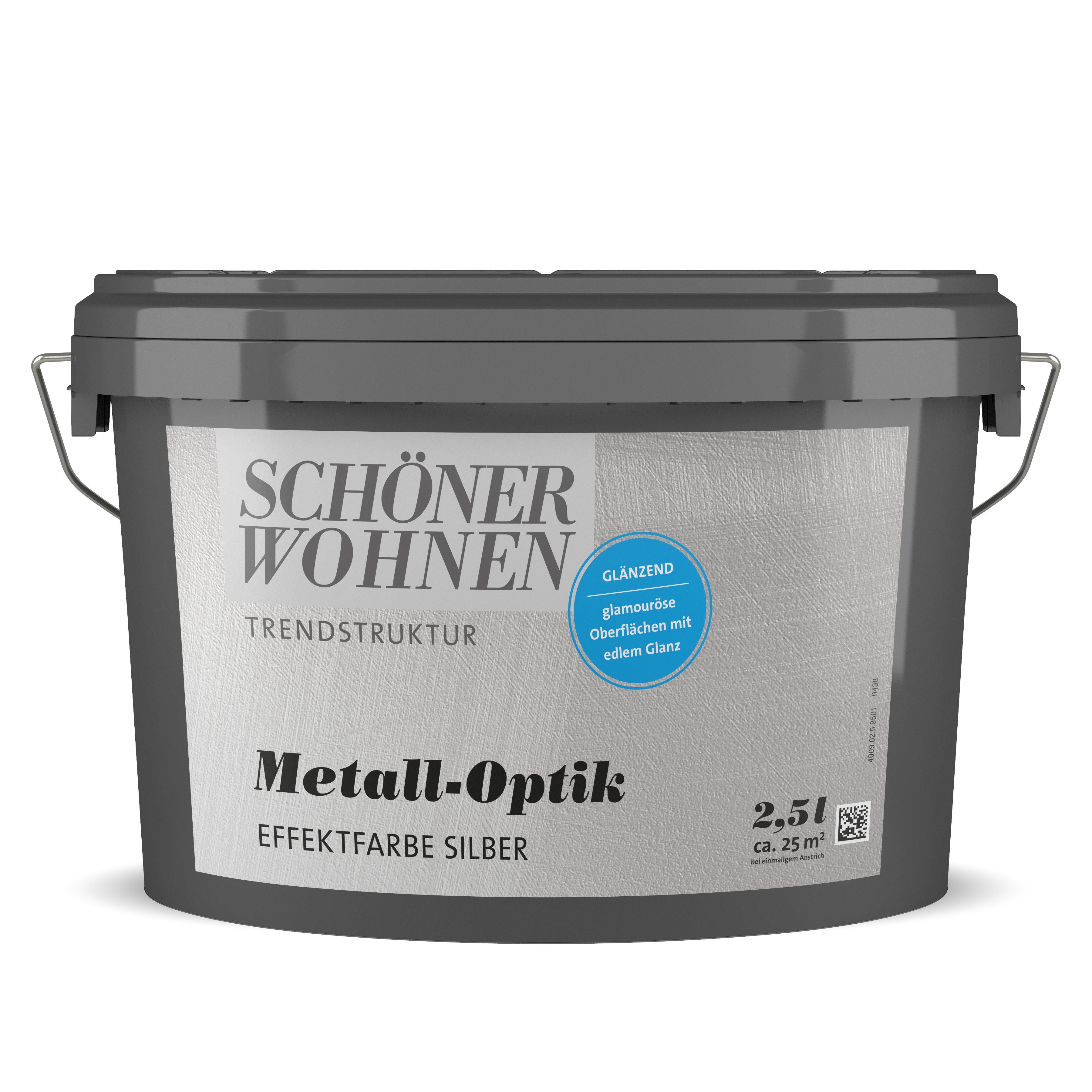 Schöner Wohnen Metall-Optik Effektfarbe, glänzend ,silber