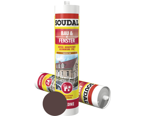 Soudal Bau & Fenstersilikon, teak, 300 ml