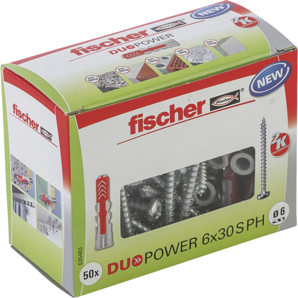 fischer DuoPower 6 x 30 PH LD mit Panhead-Schraube