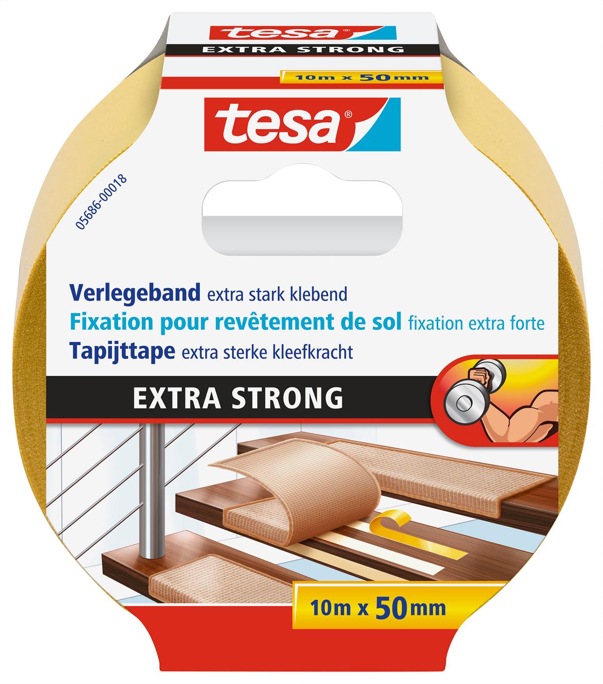 tesa Verlegeband, extra stark klebend, 10 m