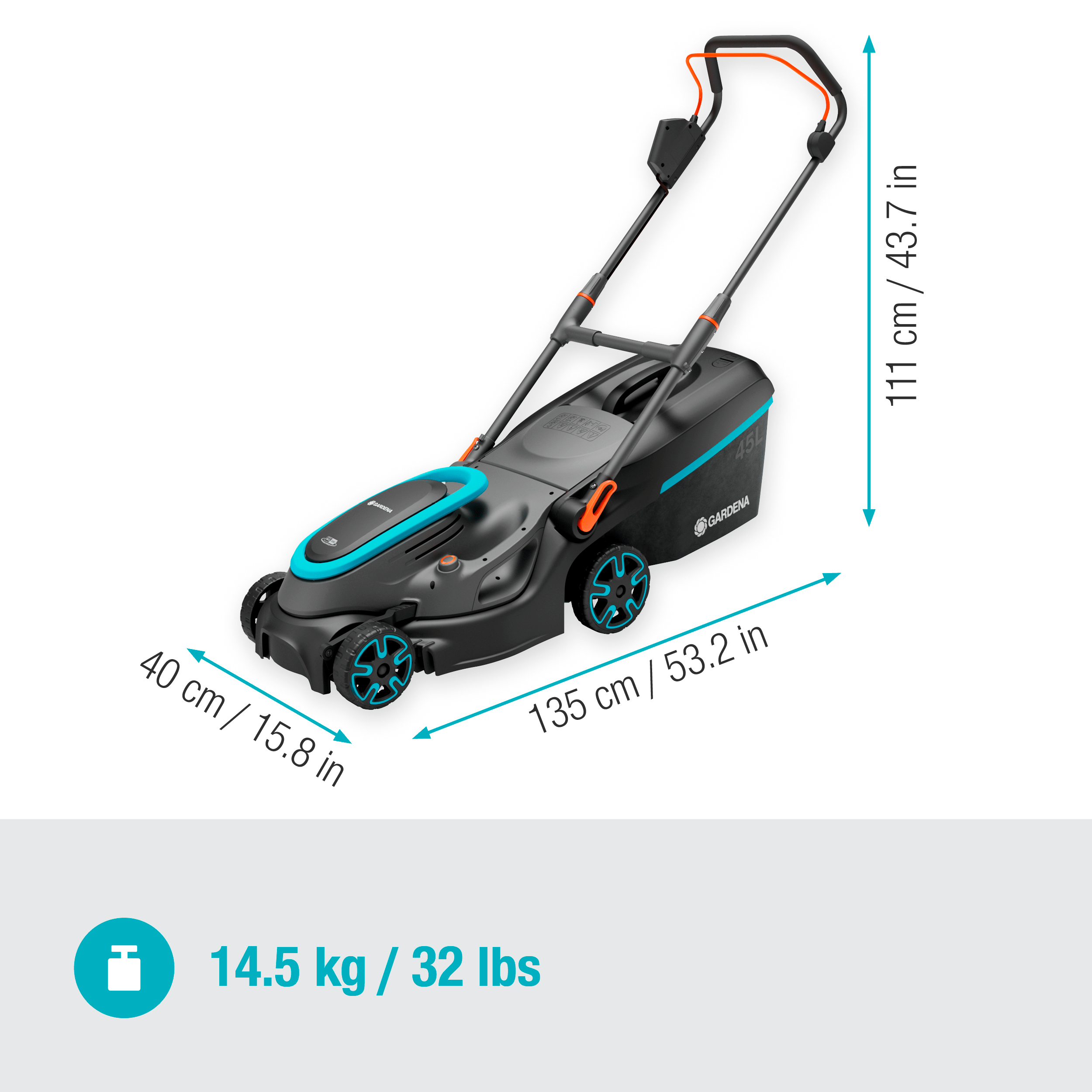 Gardena Akku-Rasenmäher PowerMax 37/36V P4A solo