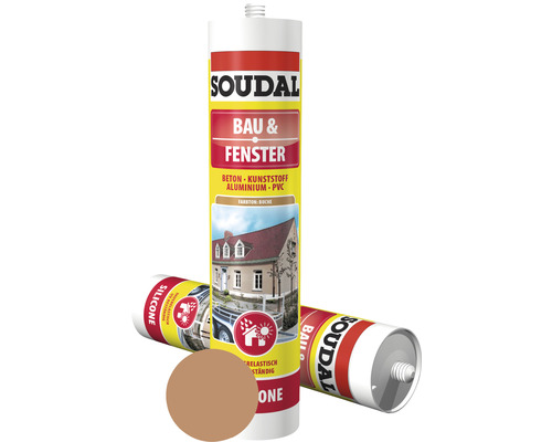 Soudal Bau & Fenstersilikon, buche, 300 ml