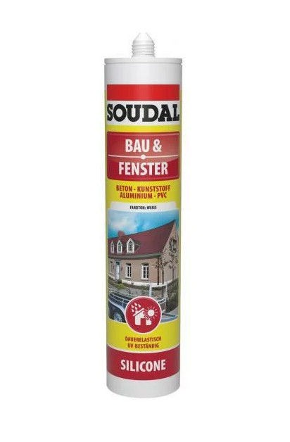 Soudal Bau & Fenstersilikon, weiß, 300 ml