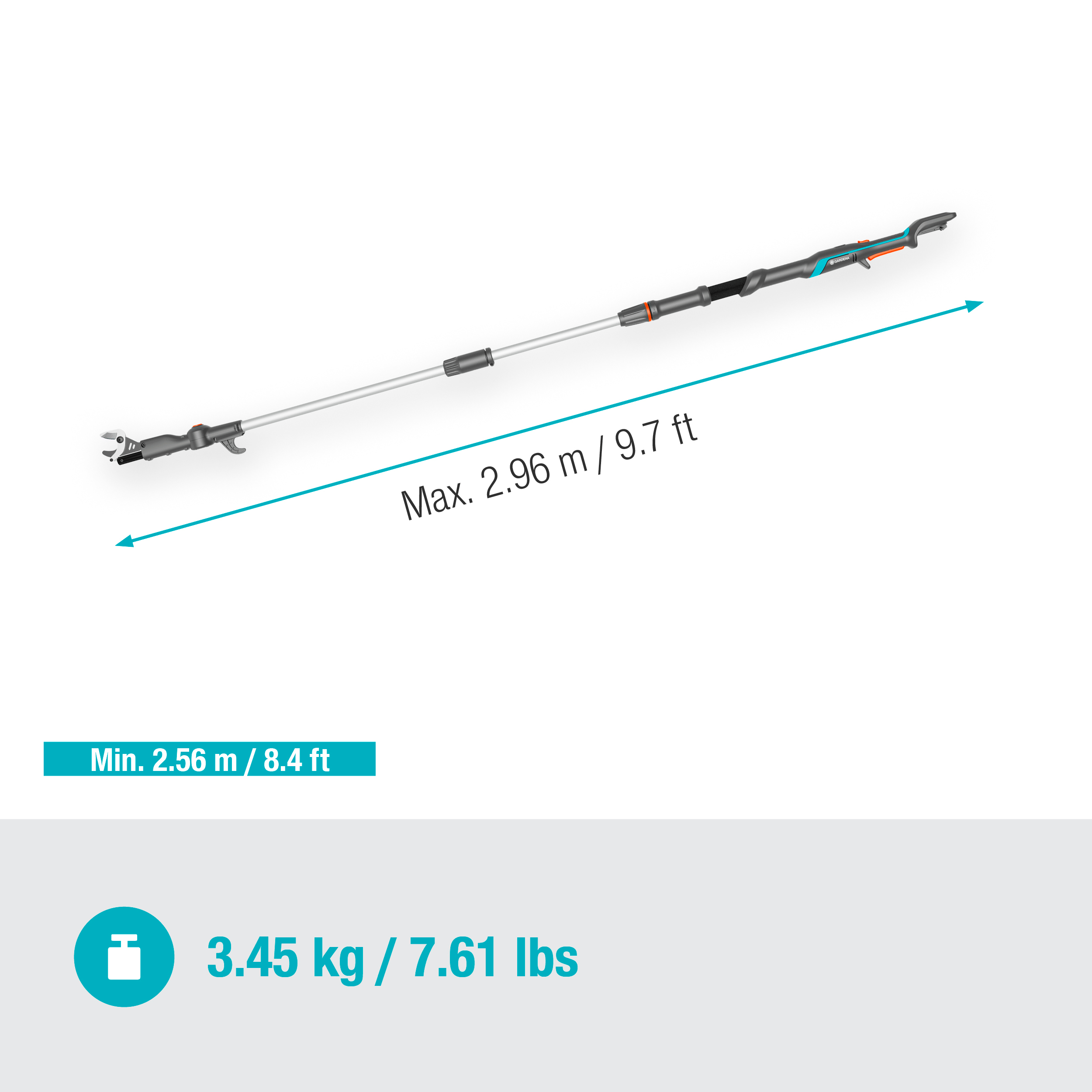 Gardena Akku-Teleskop-Baumschere HighCut 250/18V P4A solo