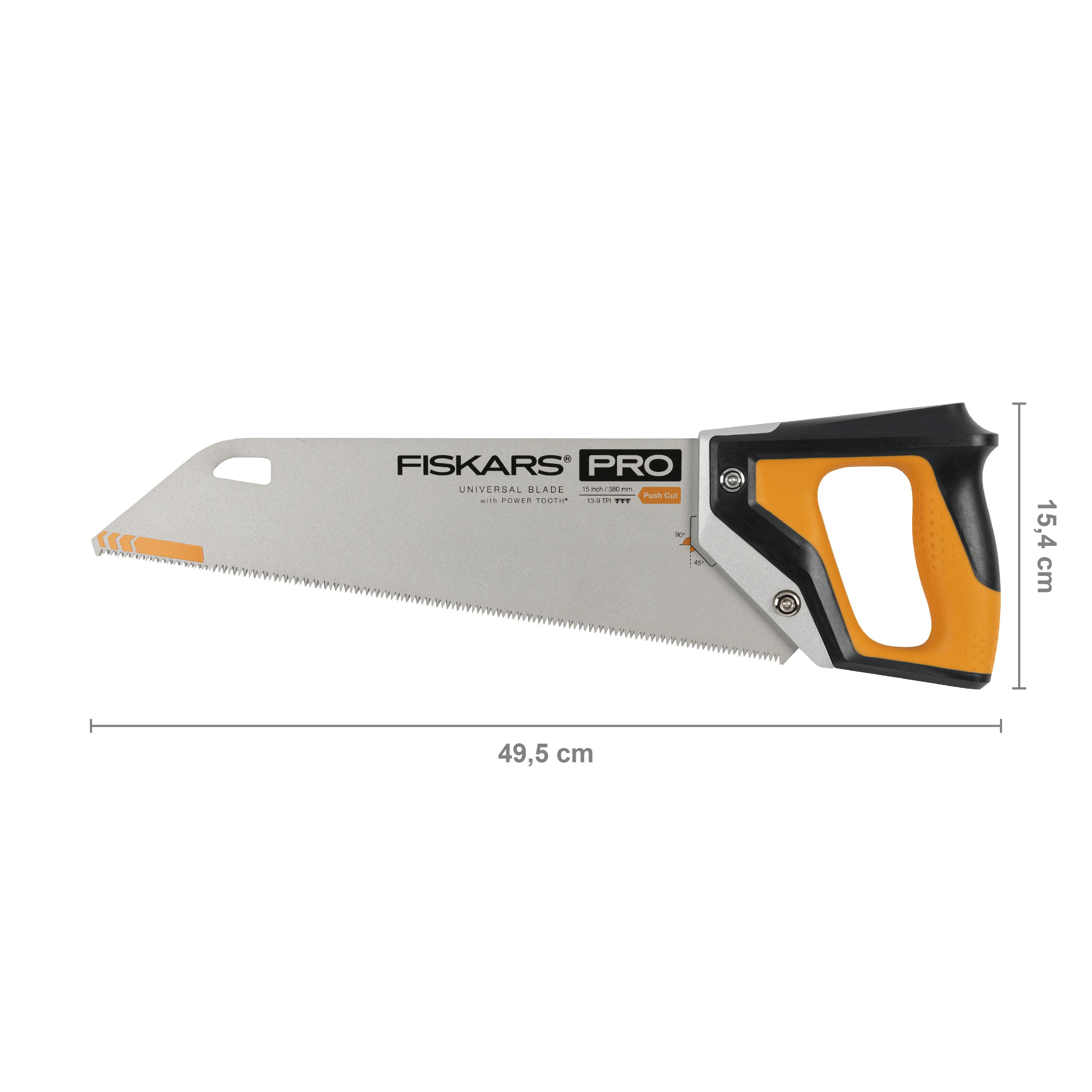 Fiskars PowerTooth Handsäge, 38 cm, 9 TPI