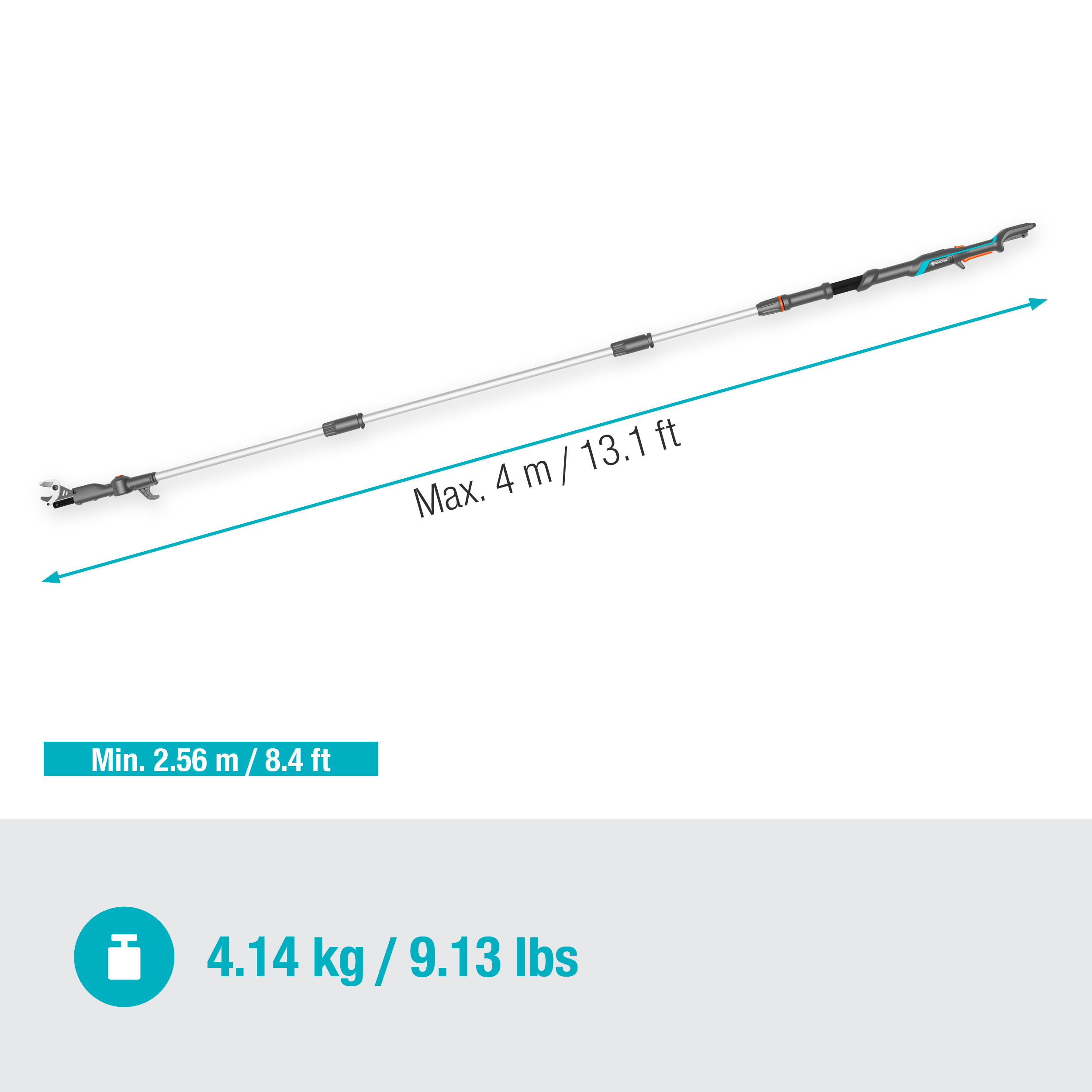 Gardena Akku-Teleskop-Baumschere HighCut 360/18V P4A solo