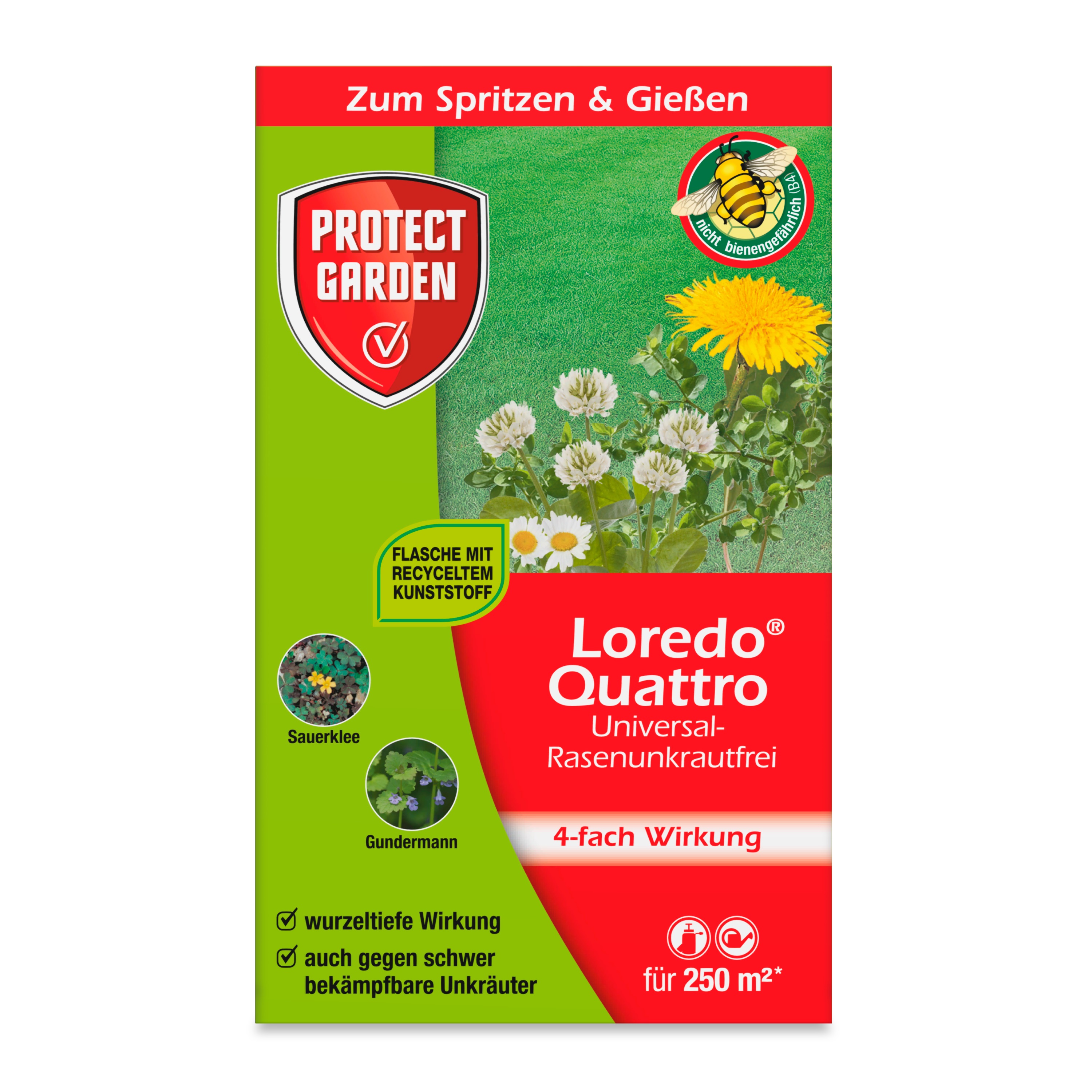 Protect Garden Loredo Quattro Universal-Rasenunkrautfrei, 250 ml