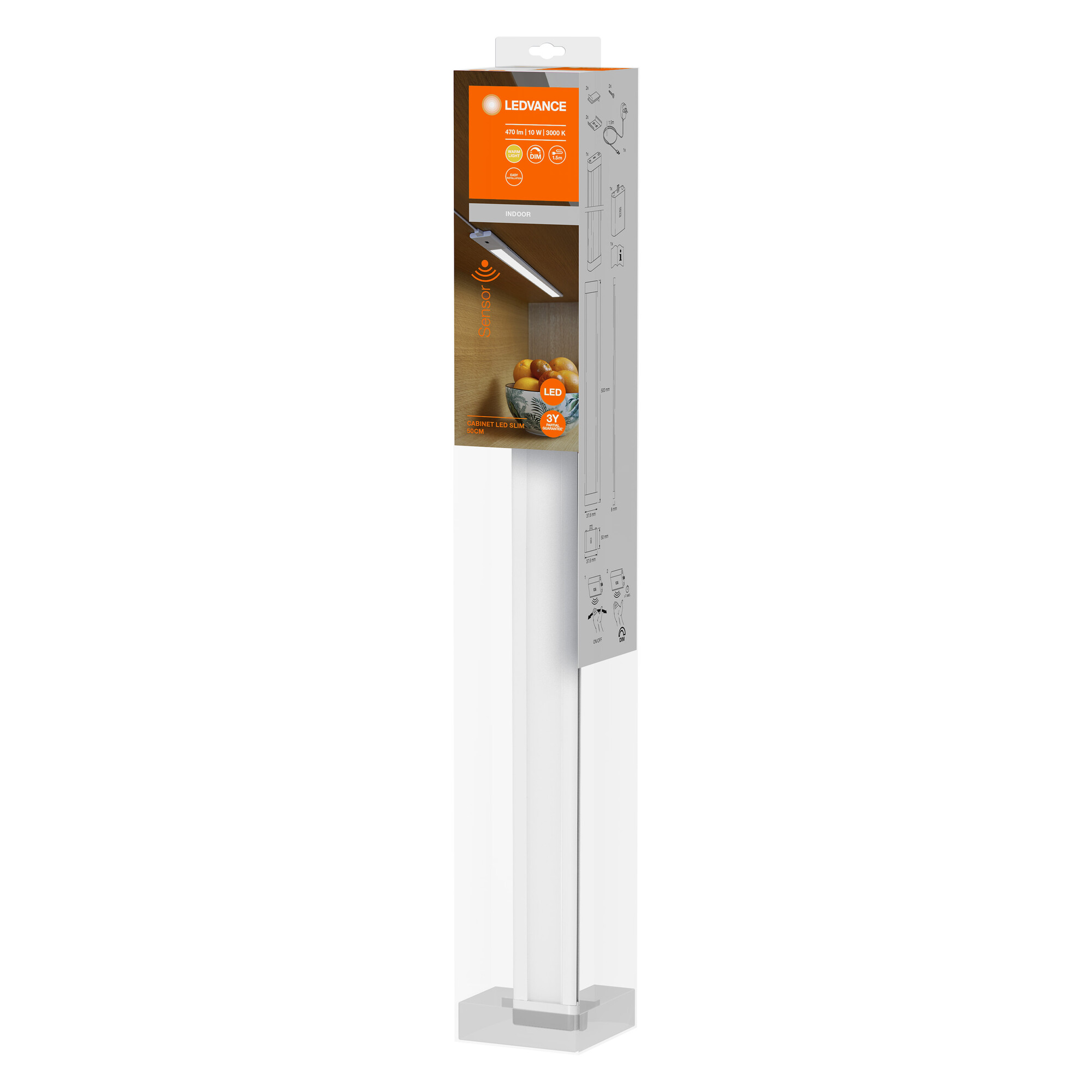 LEDVANCE Unterbauleuchte Cabinet LED Slim Sensor, 500 mm, 10W