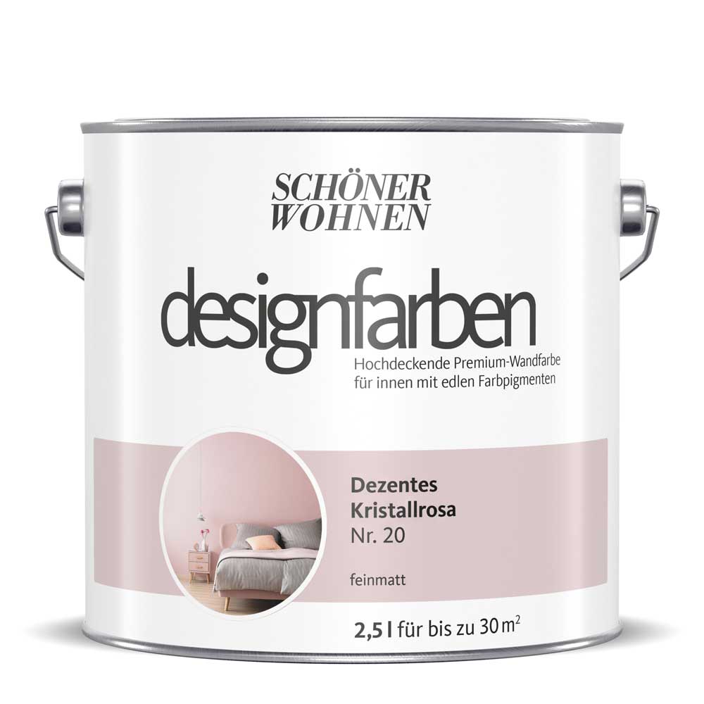 Schöner Wohnen Designfarbe, dezentes kristallrosa, 2,5L