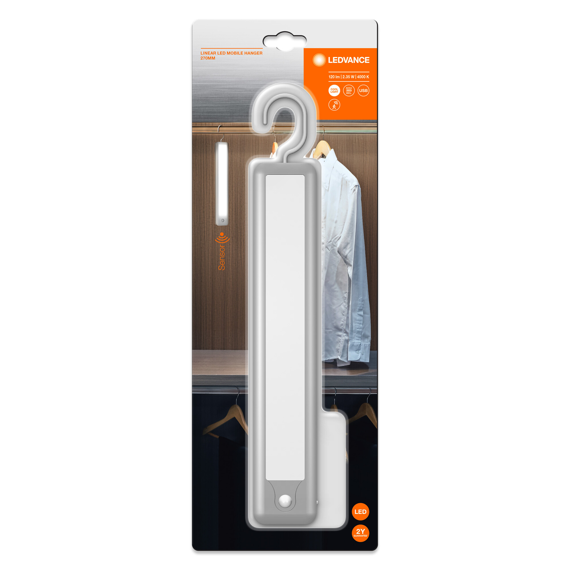 LEDVANCE Hängerleuchte Linearled Mobile Hanger, 270 mm, USB Weiß