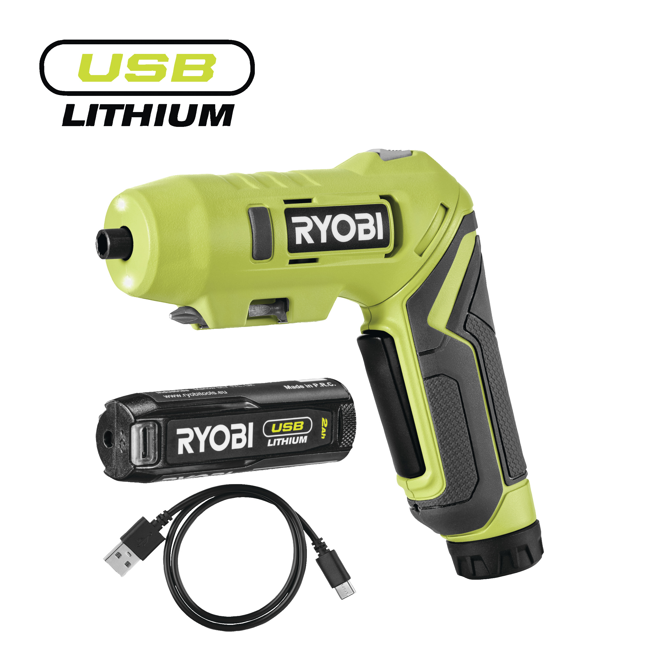 Ryobi 4 V USB Akku-Knickschrauber RSDP4-120G 