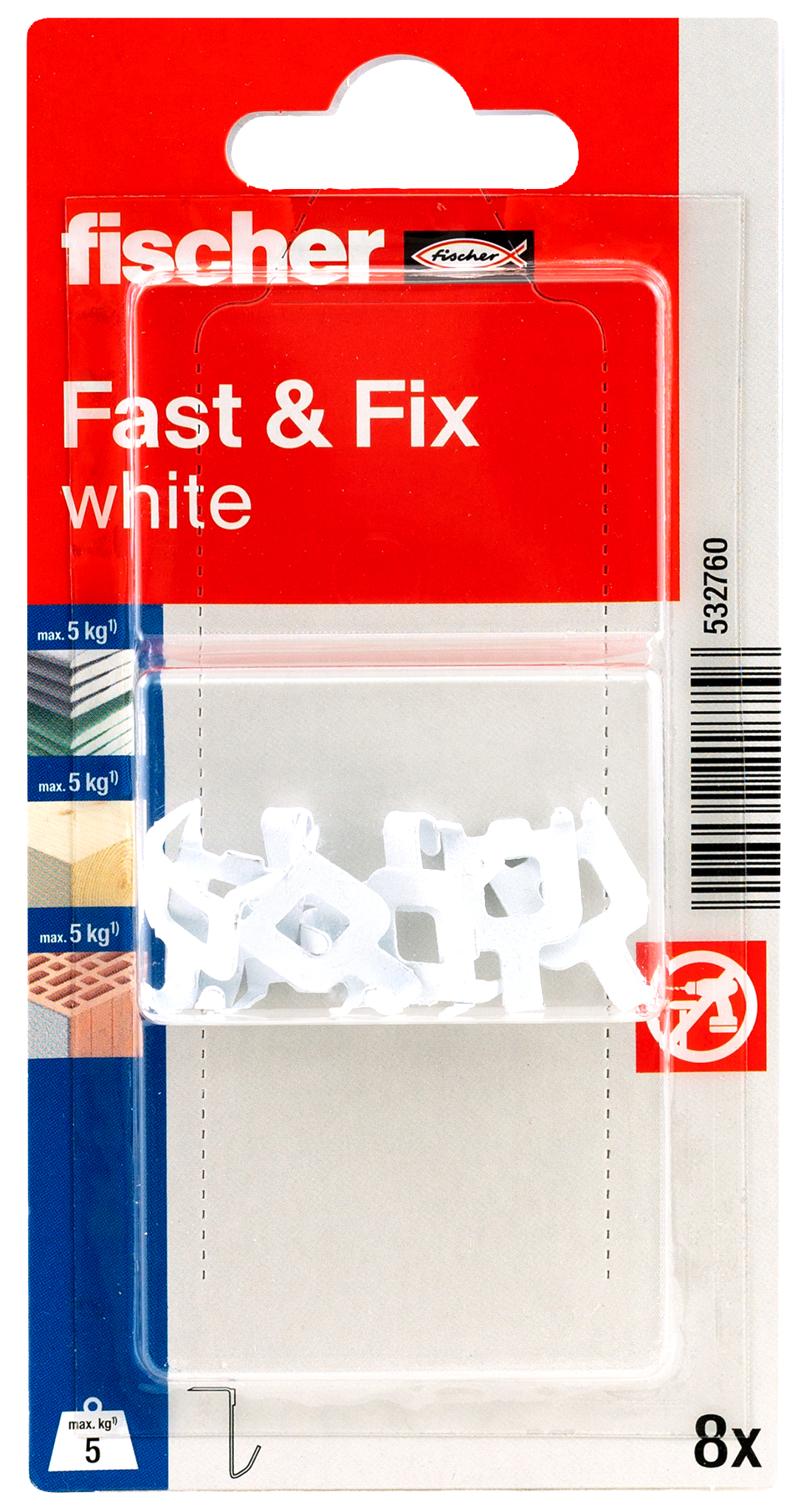 fischer Fast&Fix Wandhaken schwarz K (8)