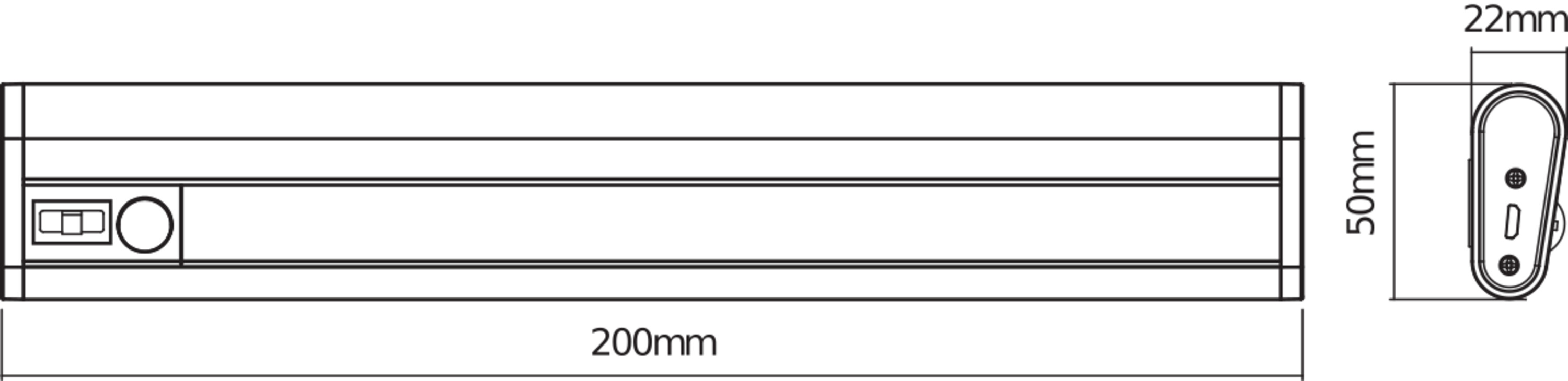 LEDVANCE Unterbauleuchte Linear LED Mobile USB 200