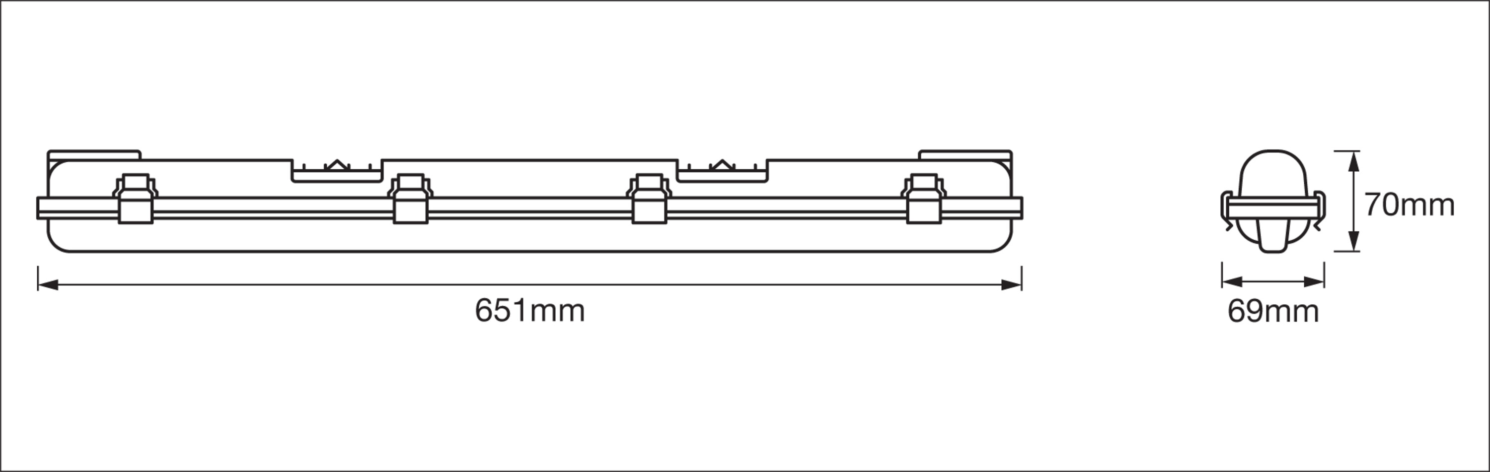 LEDVANCE Feuchtraumleuchte Submarine, 1 x 7W, 4000K