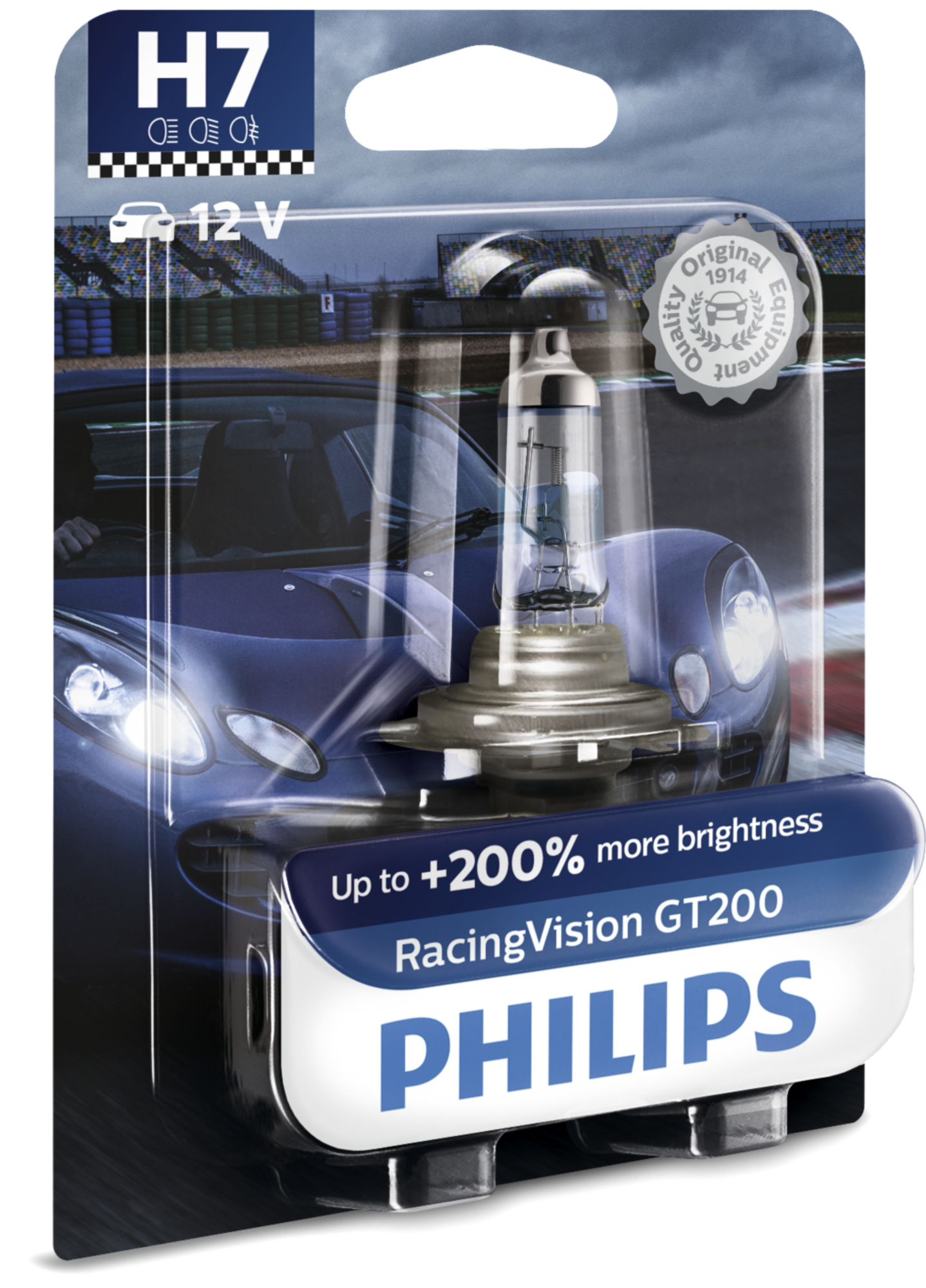 Philips Scheinwerferlampe H7 RacingVision GT200