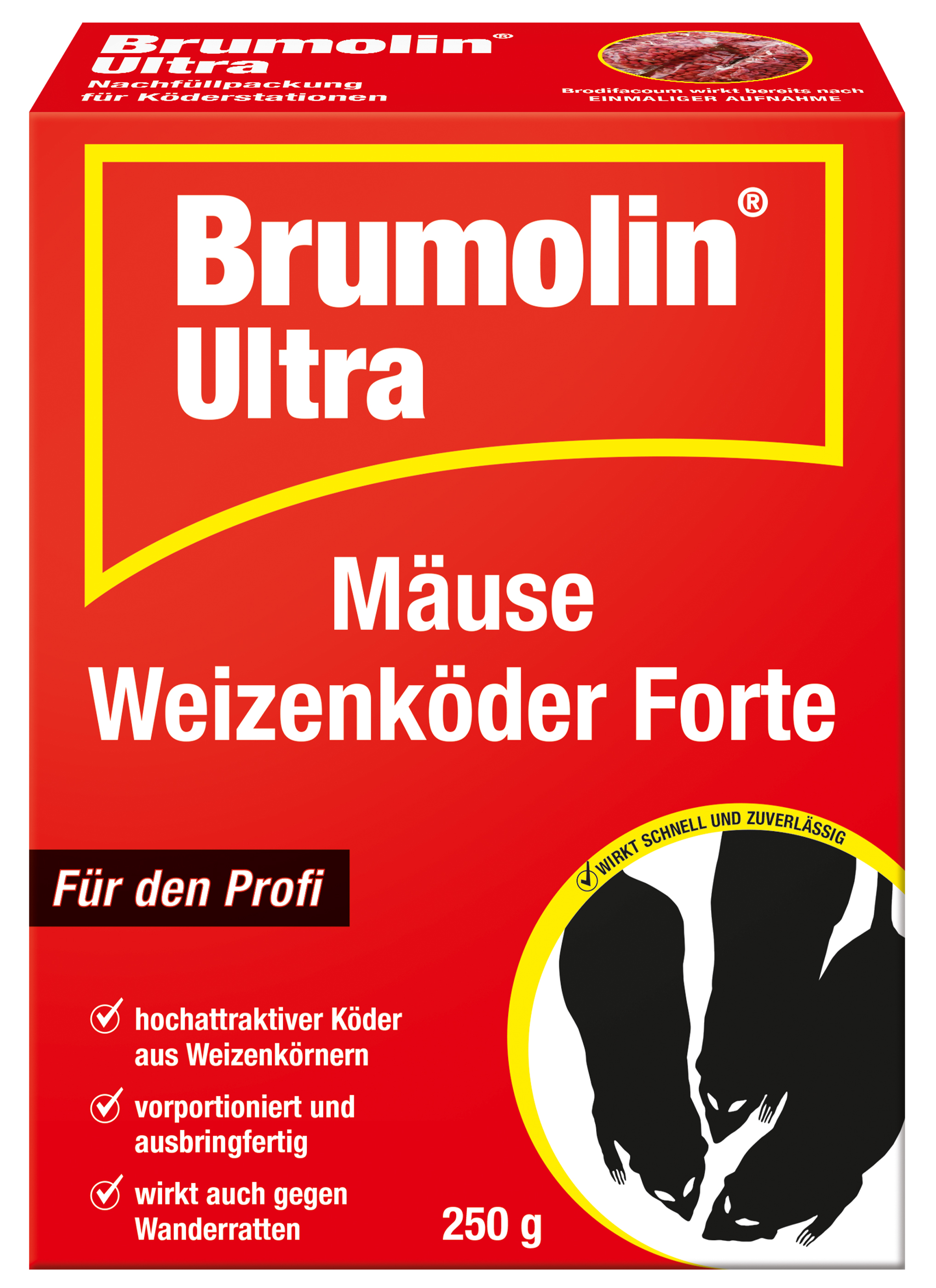 Solabiol Brumolin Mäuse Weizenköder Forte, 250 g