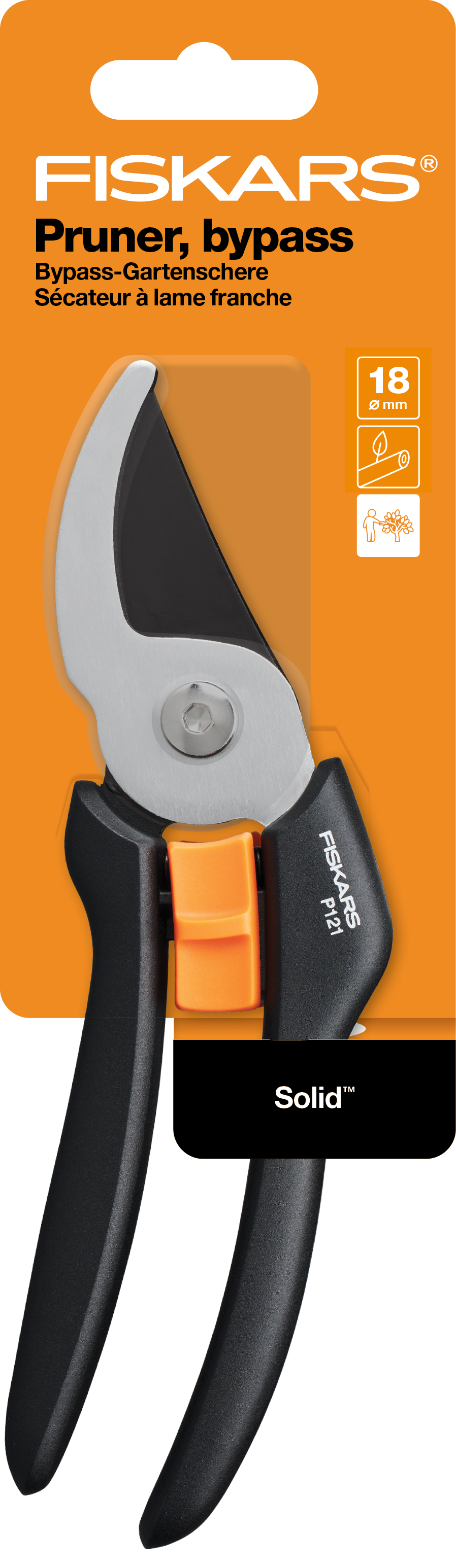 Fiskars Solid Bypass-Gartenschere P121