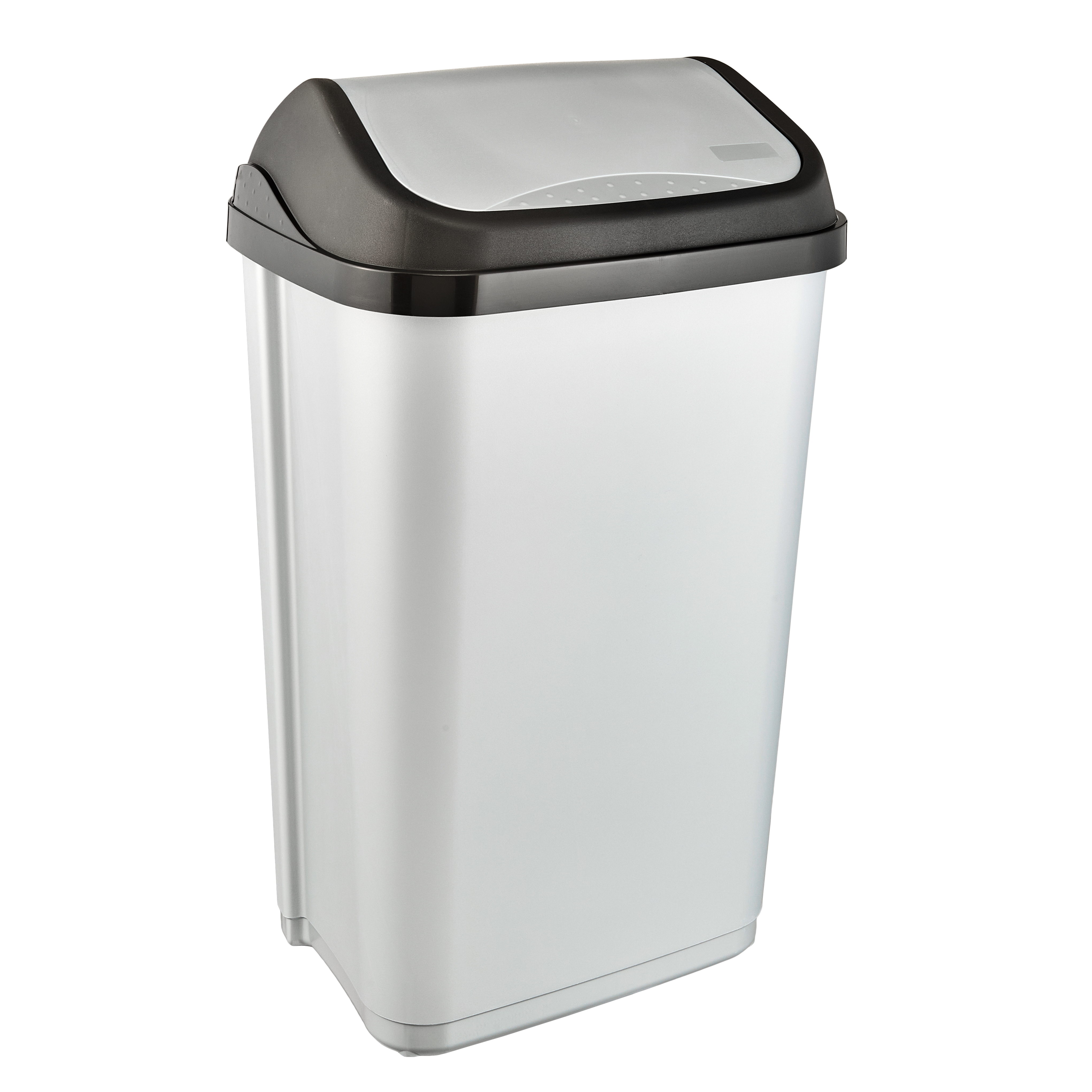 Keeeper Schwingdeckeleimer, 50L, silber