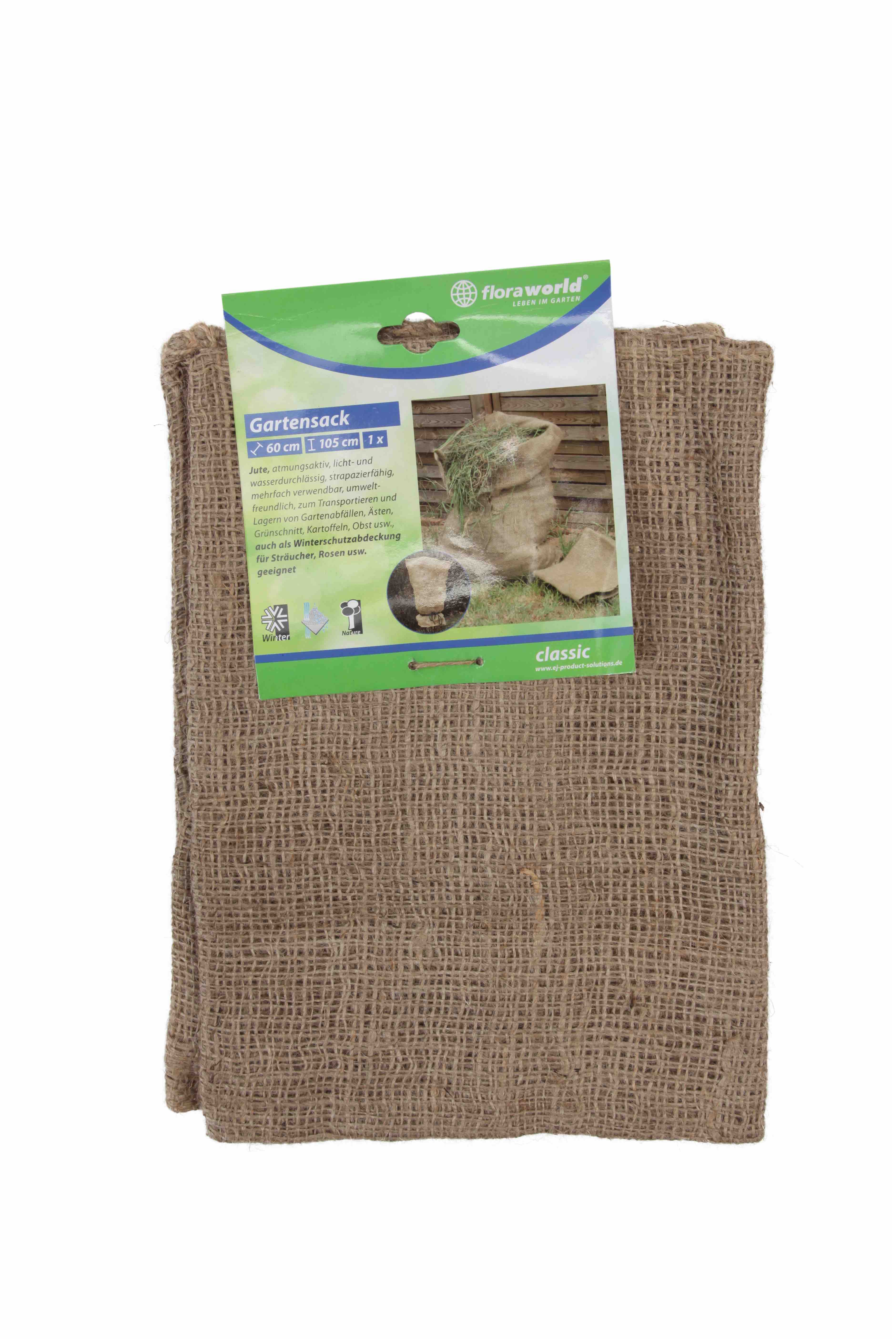 Floraworld Gartensack jute, natur, 60 x 105 cm