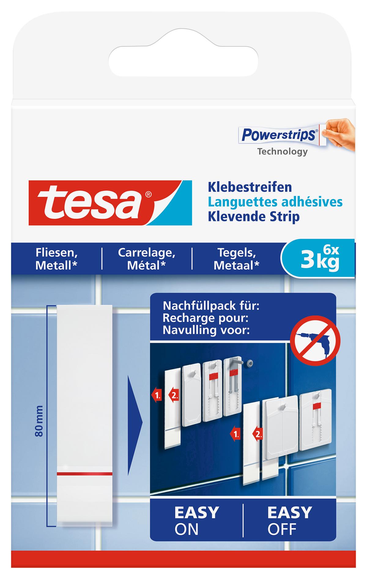 tesa Klebestreifen Fliesen & Metall, 3 kg