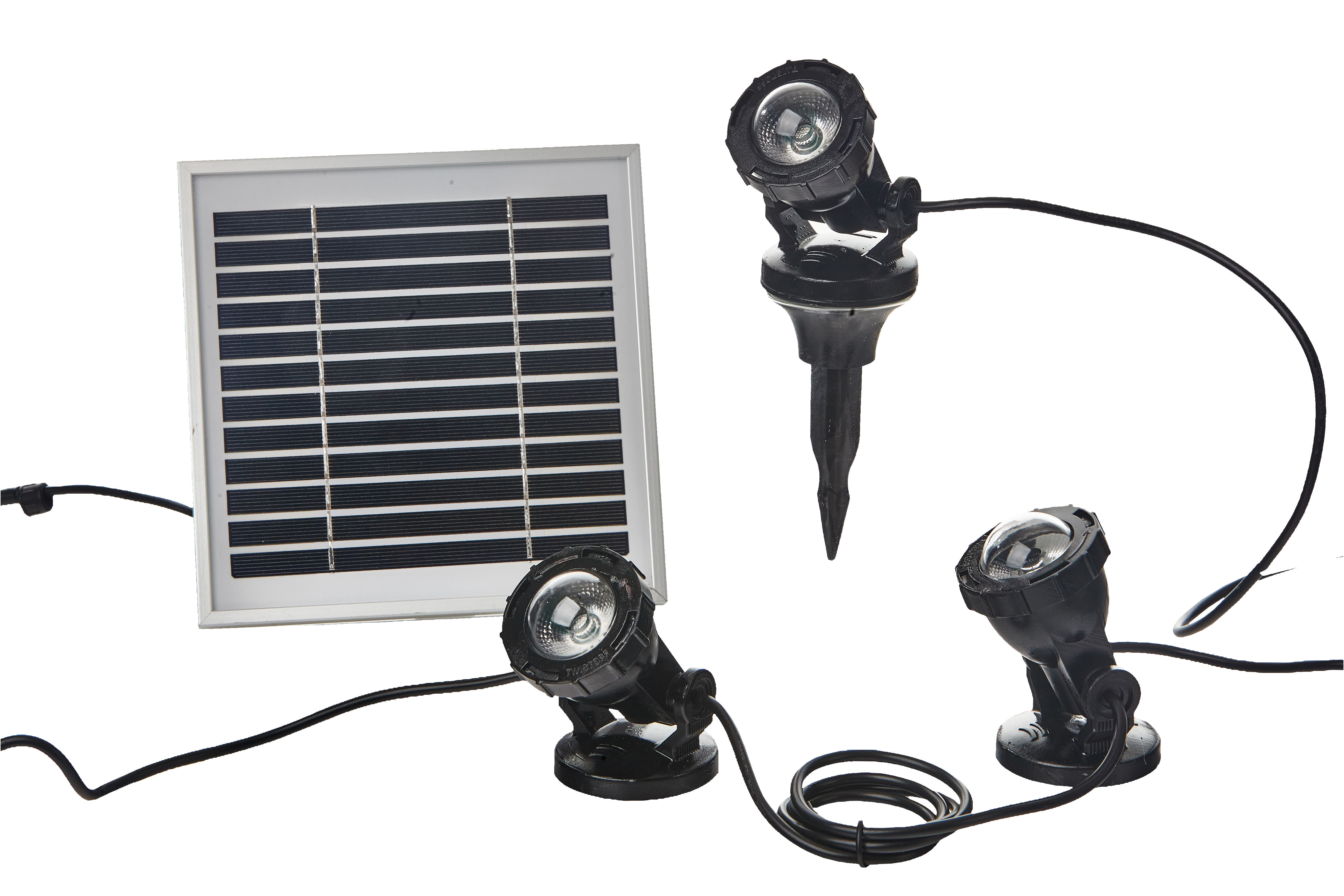 Heissner Solar Teich- und Gartenlichter, 3er-Set