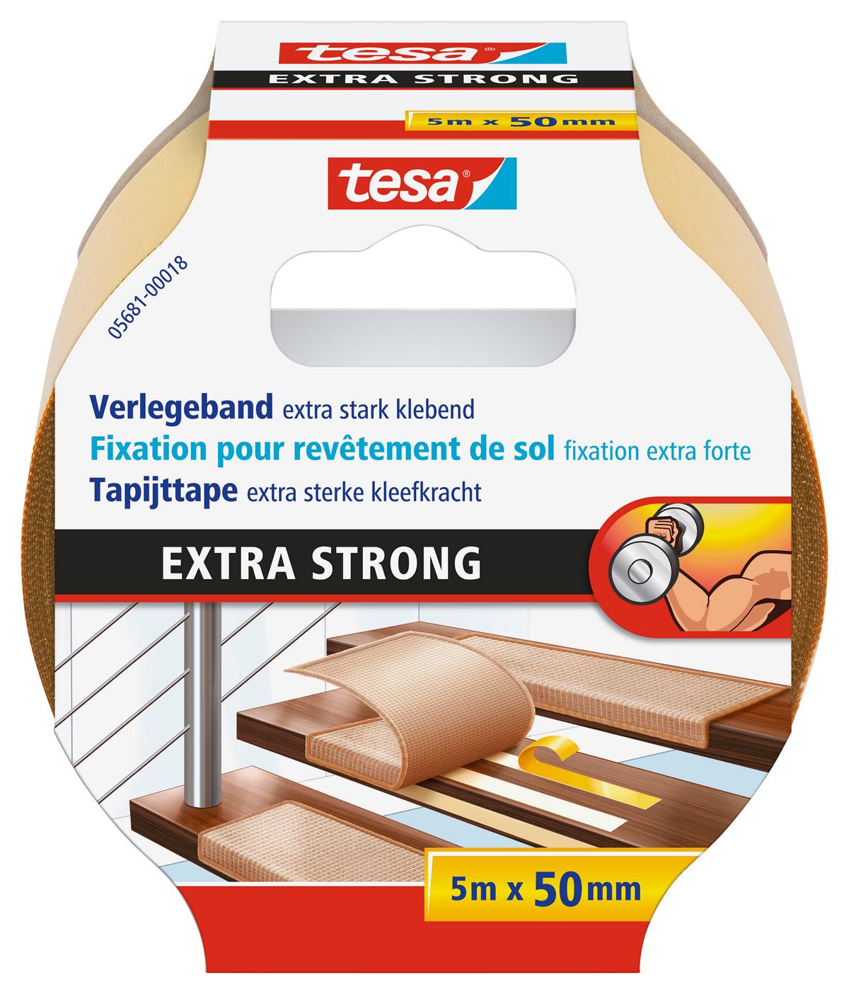 tesa Verlegeband, extra stark klebend, 5 m