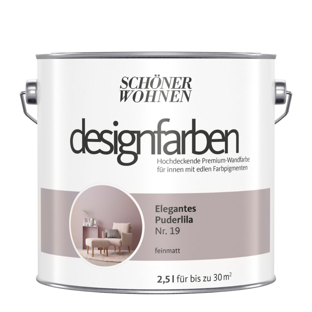 Schöner Wohnen Designfarbe, elegantes Puderrosa, 2,5L