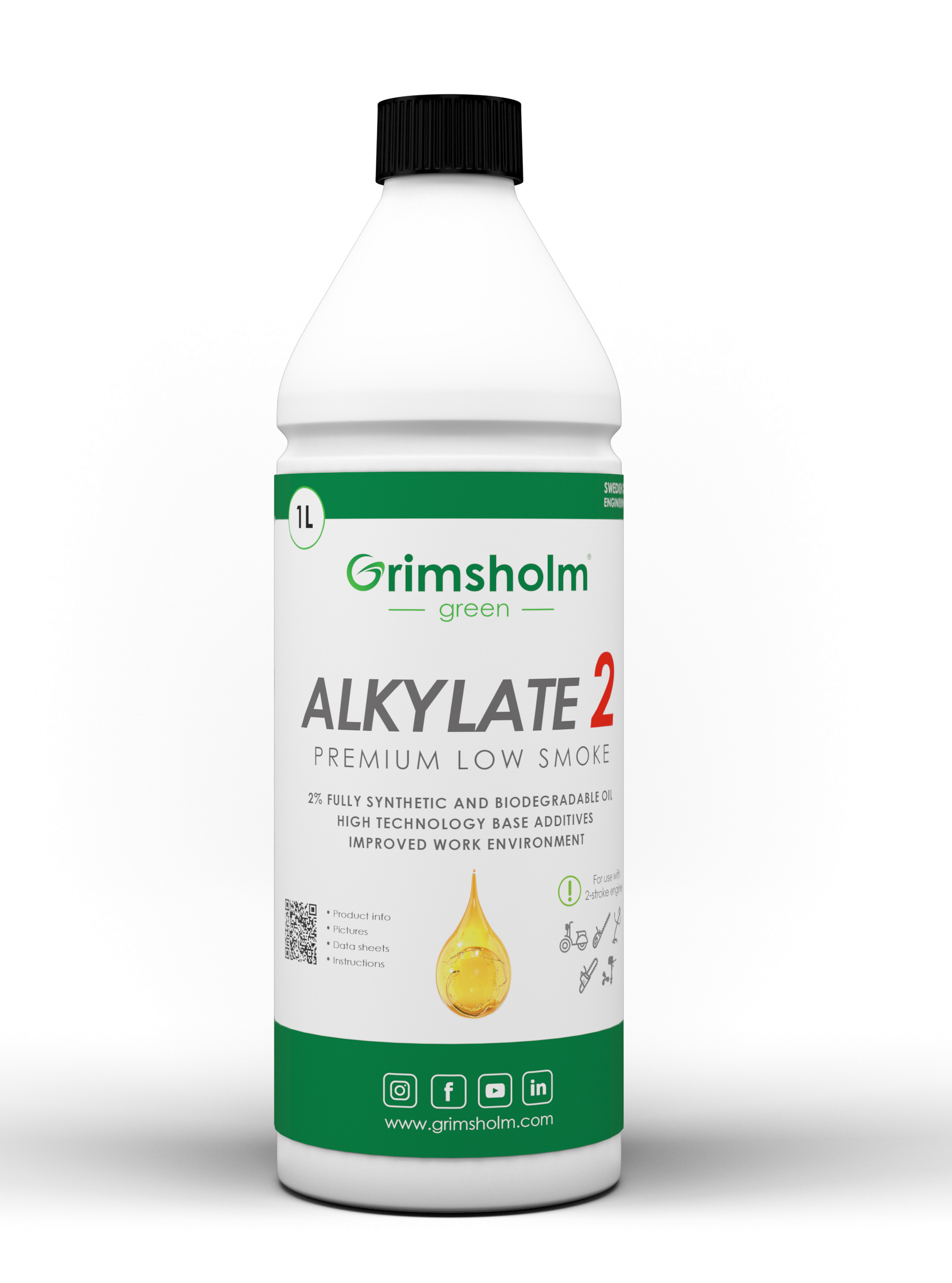 Grimsholm Alkylatbenzin 2-takt, 1 Liter