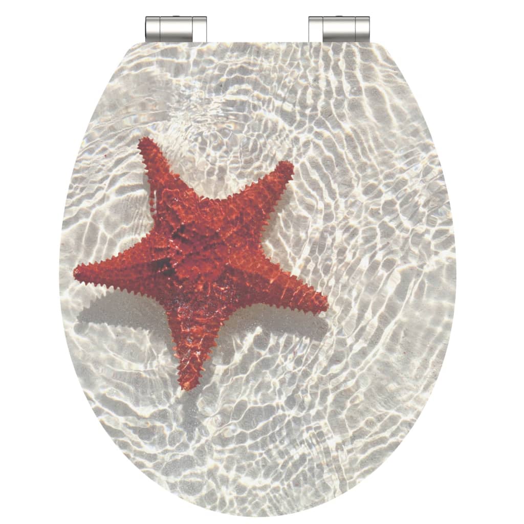Schütte MDF HG WC-Sitz Red Starfish, mit Absenkautomatik