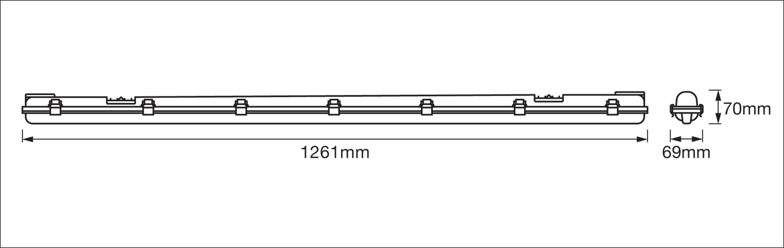 LEDVANCE Feuchtraumleuchte Submarine, 1 x 15W, 4000K