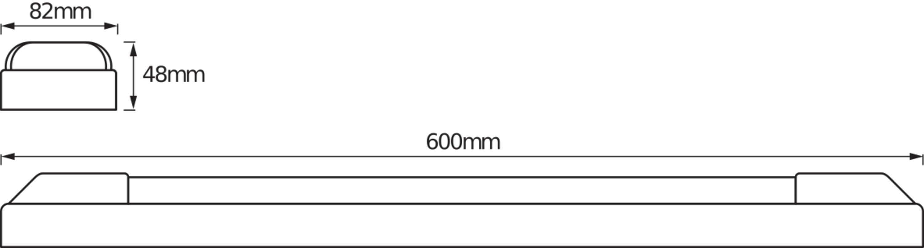 LEDVANCE Lichtleiste LED Power Batten, 600 mm, 24W, 3000K