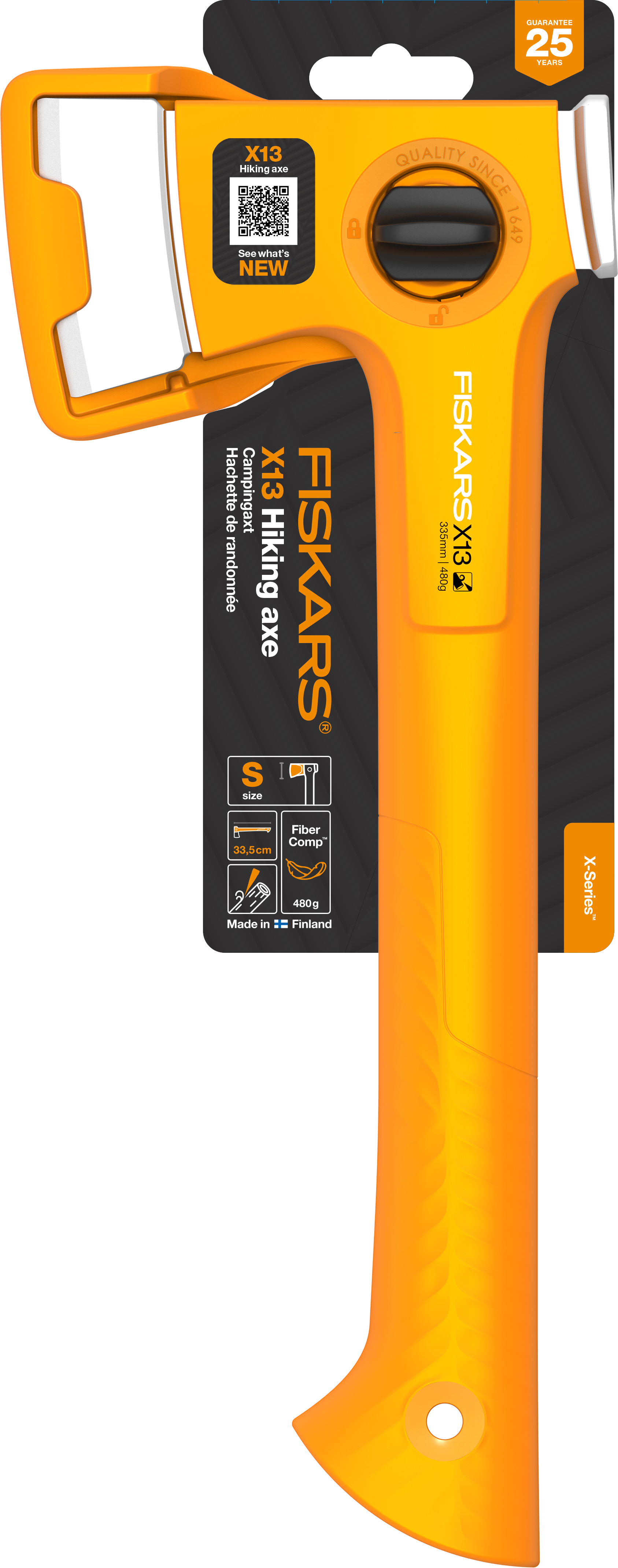 Fiskars X-series™ X13 Campingaxt ultra leicht (480g)