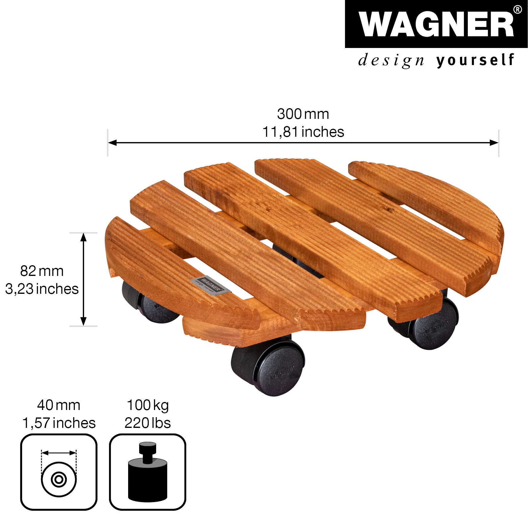 MULTI ROLLER COUNTRY KASTANIE 30CM 