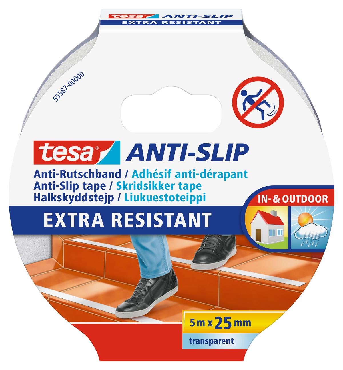 tesa Anti-Rutschband, transparent, 5 m