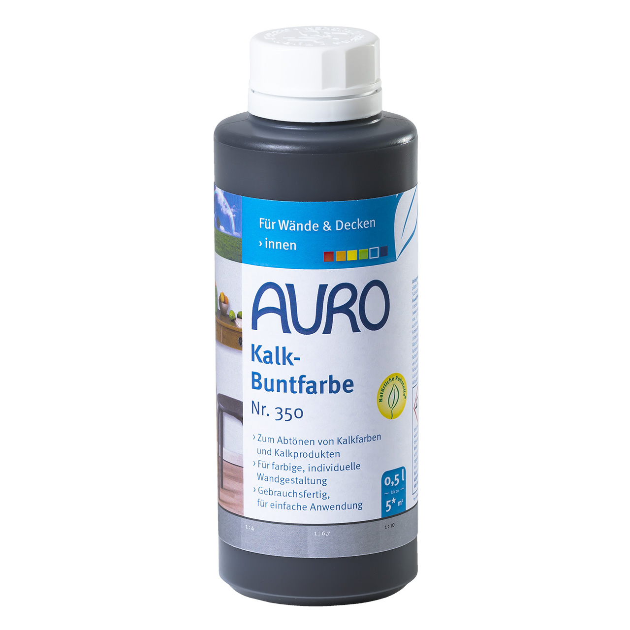 Auro Kalk Buntfarbe Nr. 350, anthrazit, 500ml