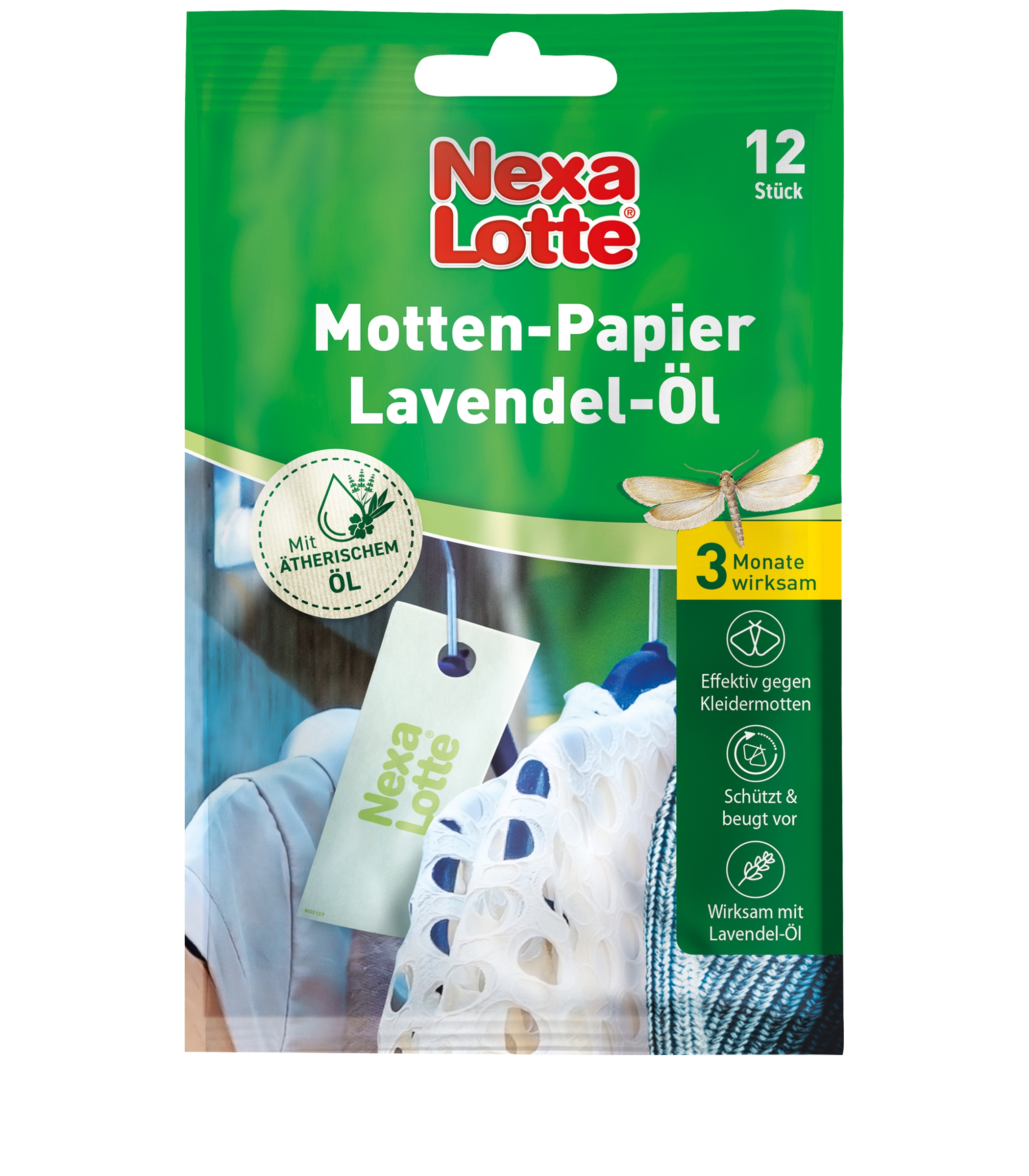 Nexa Lotte Motten-Papier Lavendel-Öl, 12 St.