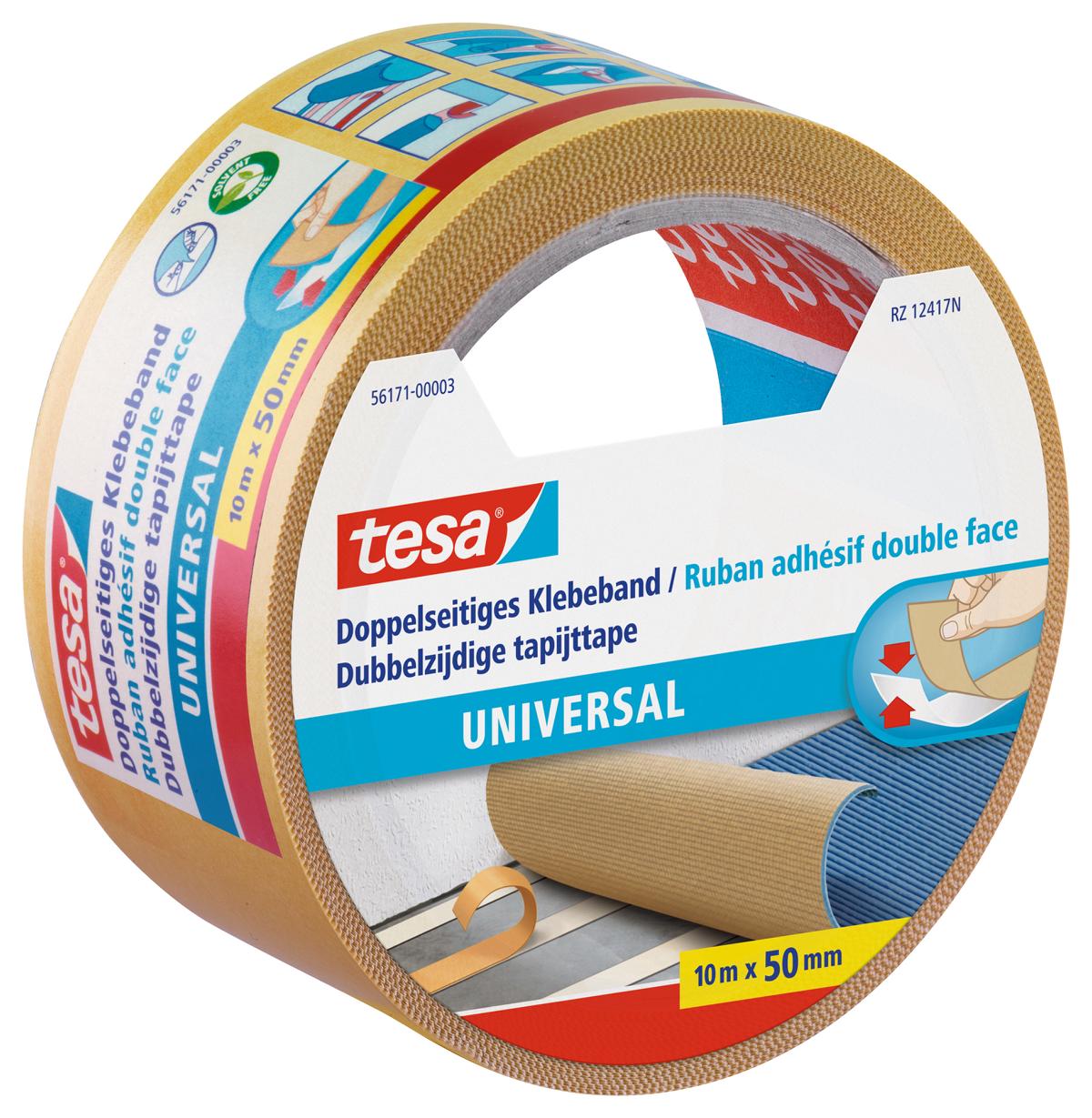 tesa Doppelseitiges Klebeband, universal, 10 m