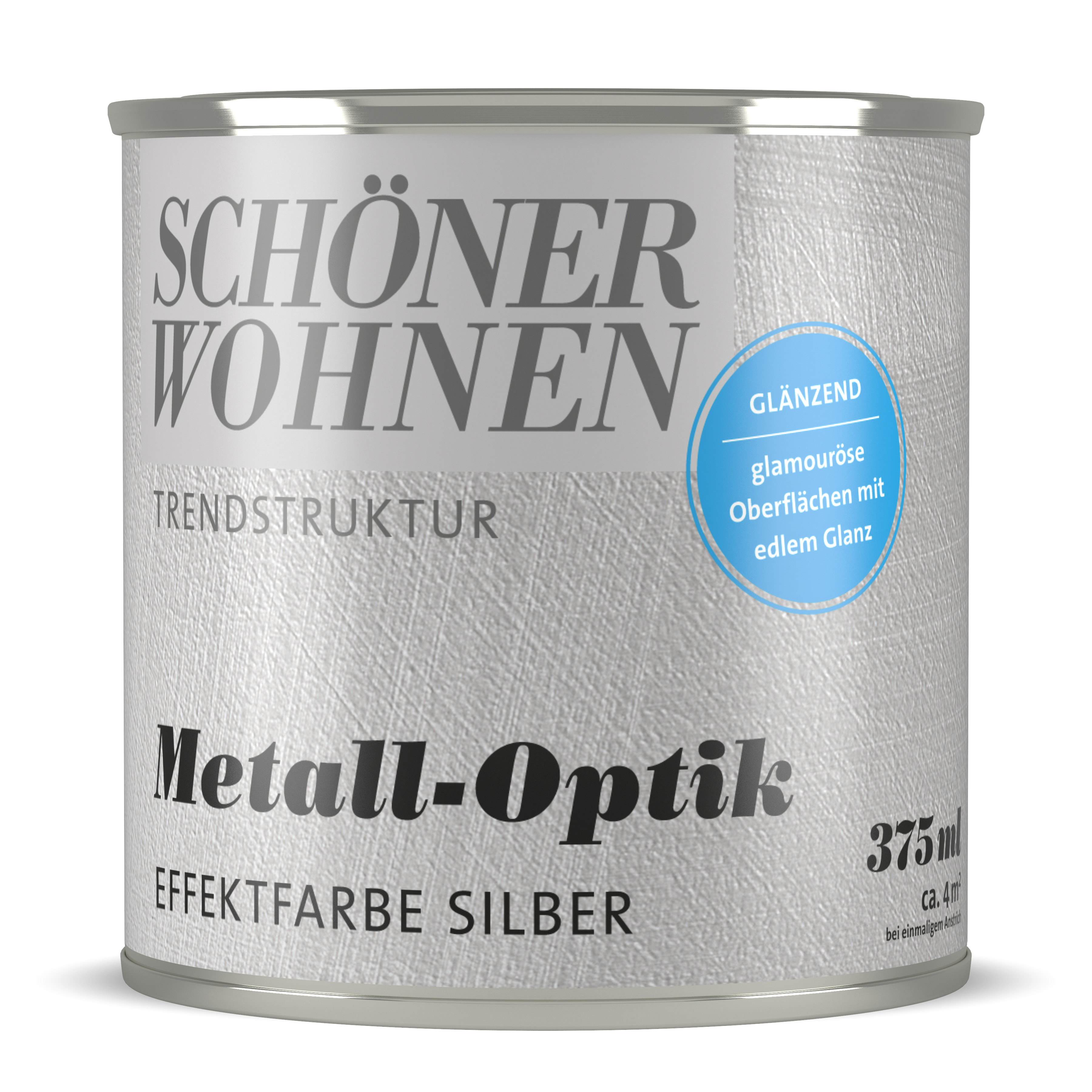 Schöner Wohnen Metall-Optik Effektfarbe, glänzend, silber